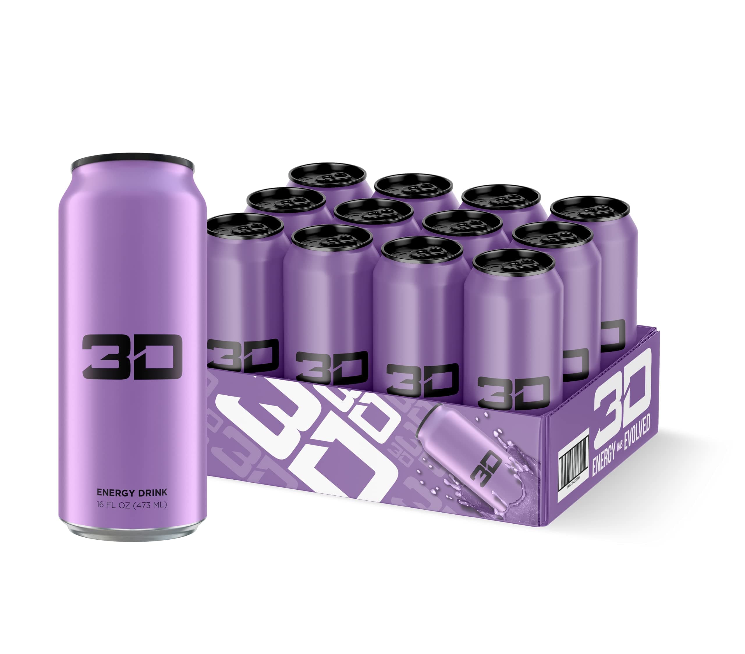 3D Energy Drink - Purple - 12 Pack