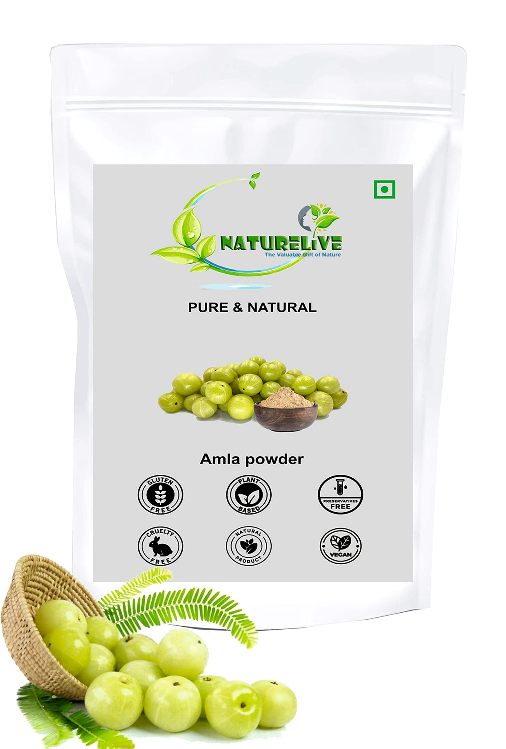 Amla indian gooseberry Powder For Drinking | Eating | Hair Growth Organic | Black Colour | Juice | Skin | Face | Pure | Herbal | Hair Strong | Weight Loss | Amalaki (200Gm)