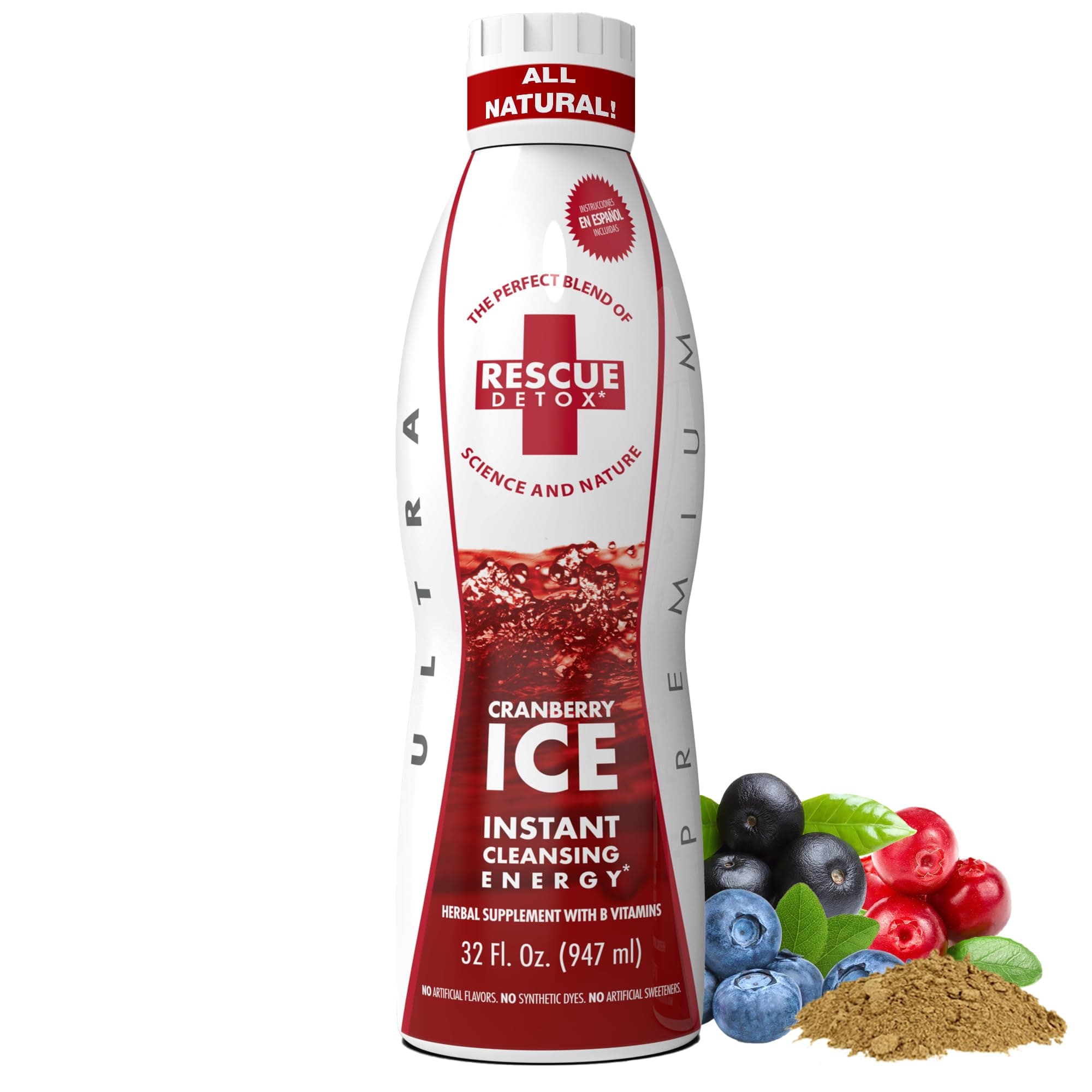 Rescue Detox ICE - Cranberry Flavor - 32oz | Maximum Strength