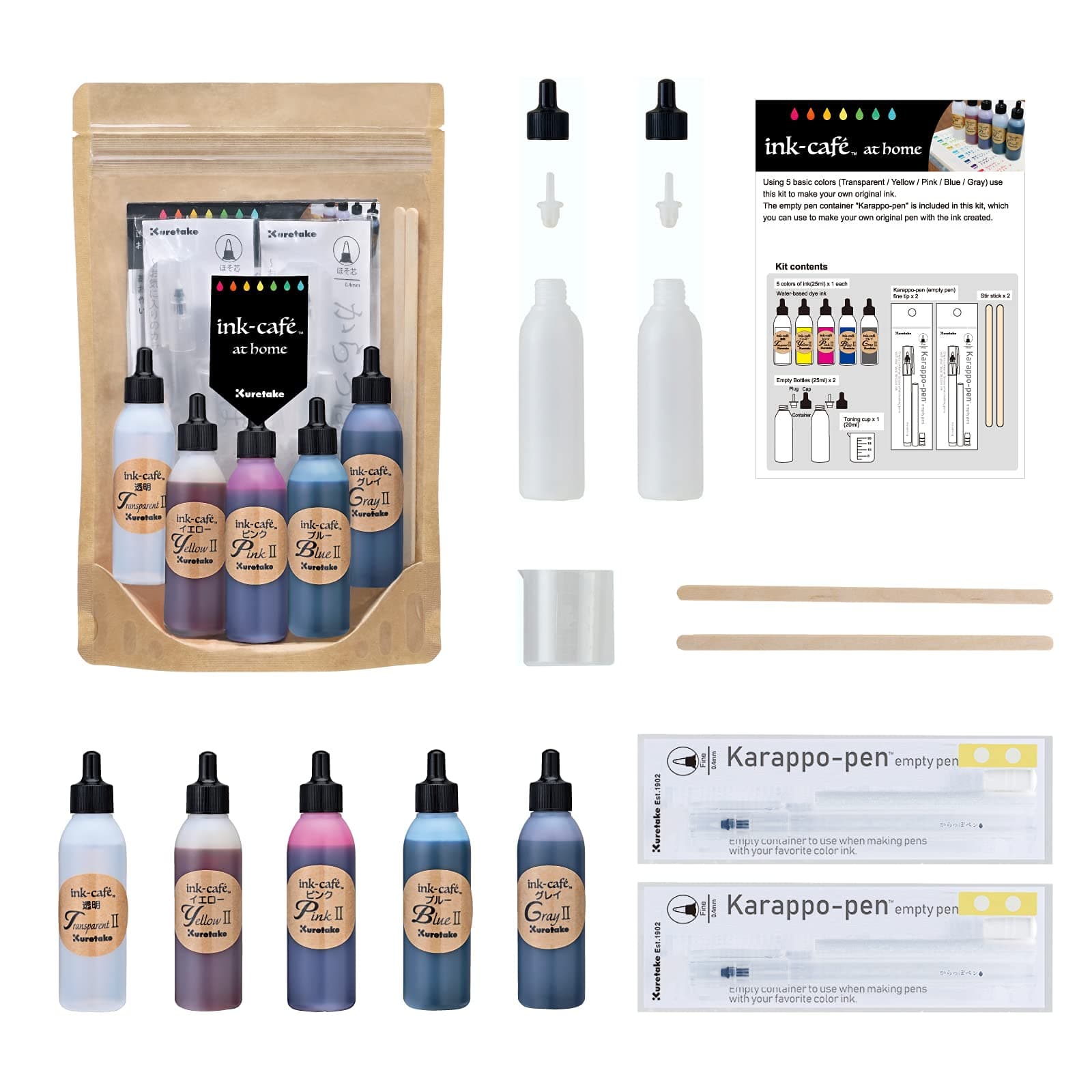 Kuretake ZIG DIY Ink Cafe At Home Kit-CF060500