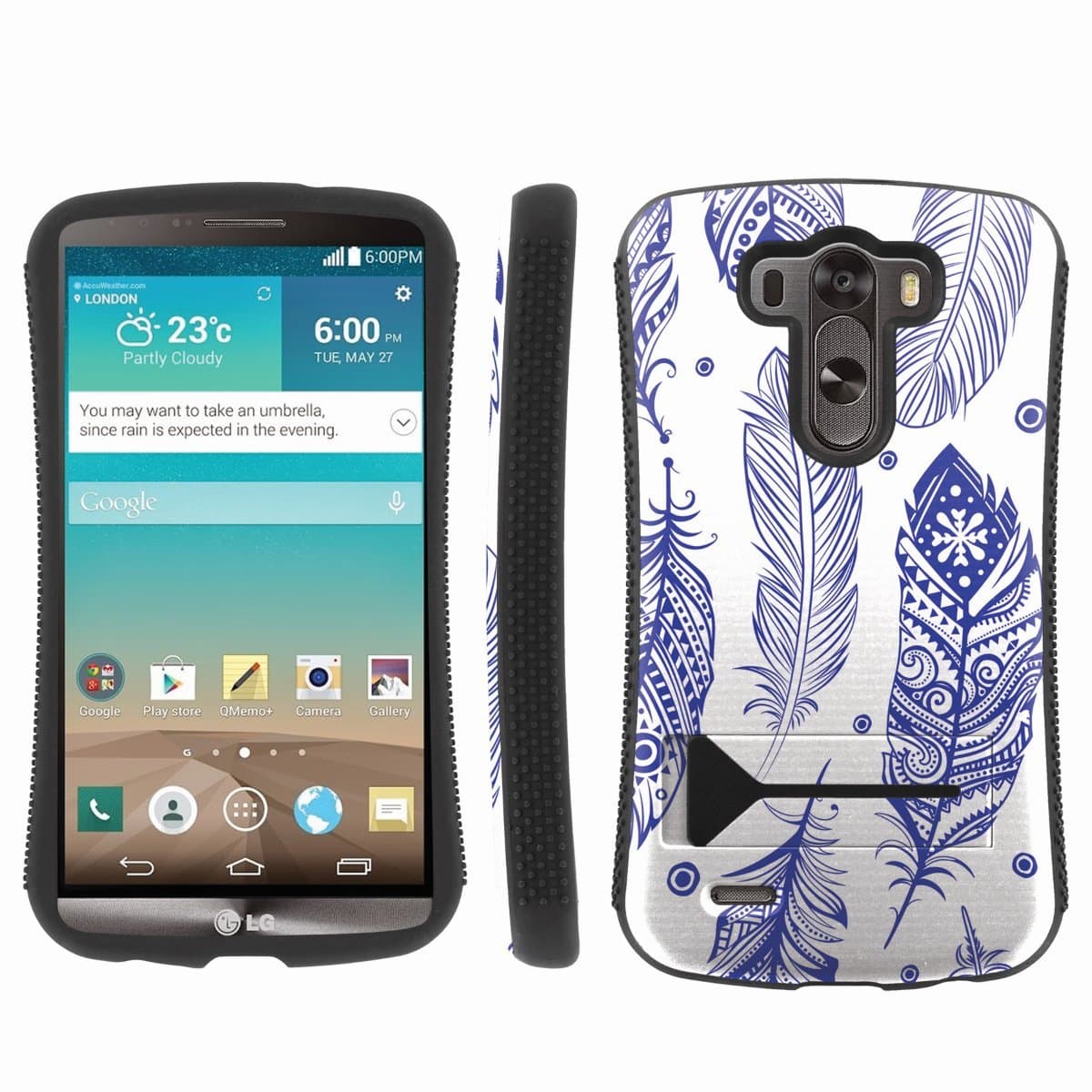 [ArmorXtreme] Hybrid ShockProof Armor KickStand Case (Blue Faither) for LG G3