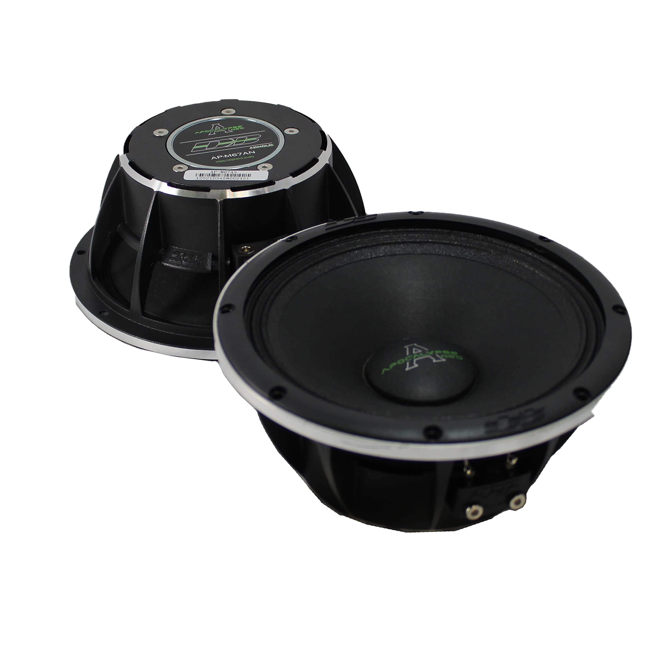Pair of 6.5" Midrange Speakers 600W 4ohm Apocalypse Series AP-M67AN