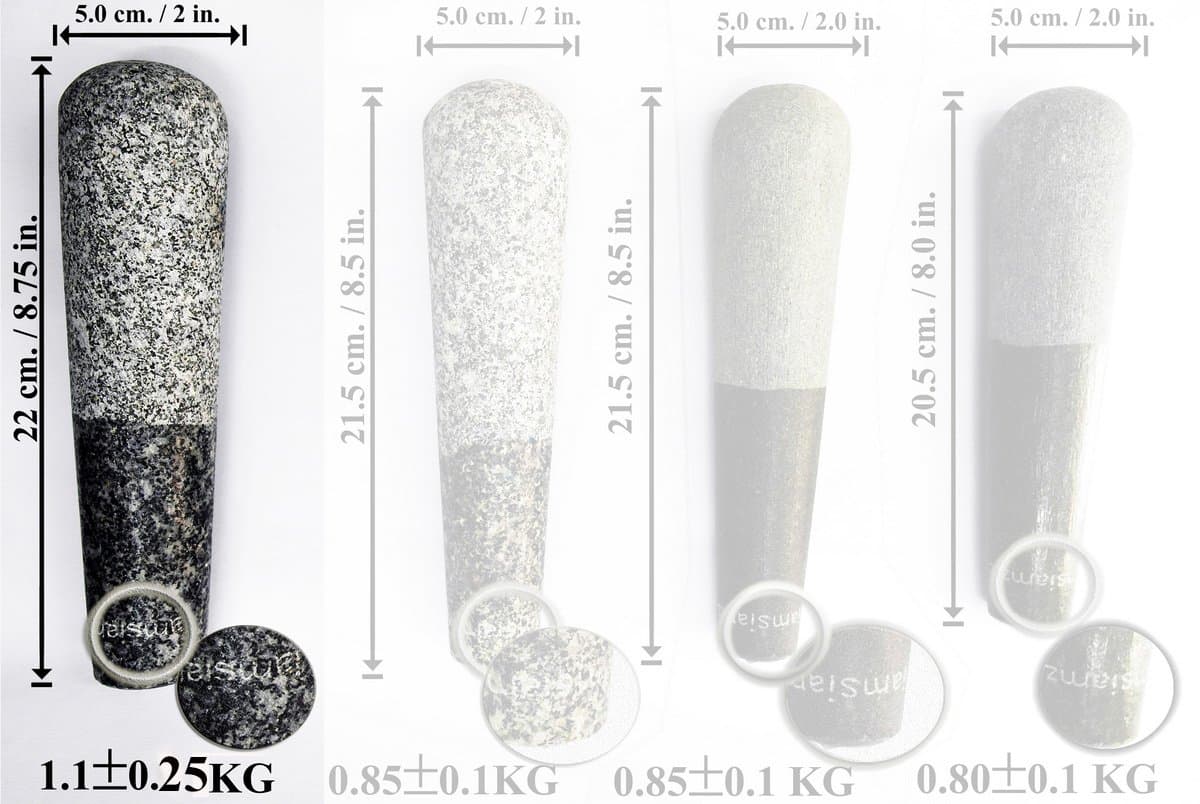 Replacement Pestle Only Asian Stlye Spice Cooking Kitchen Granite Rock Grinder Small