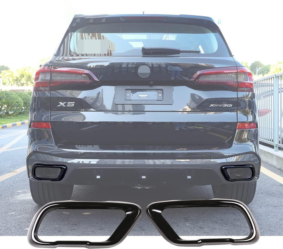 YIWANG Stainless Steel Exterior Accessories Exhaust Muffler Tail Pipe Trim Cover 2pcs For BMW X5 G05 X7 G07 2019-2021 M Sport Version