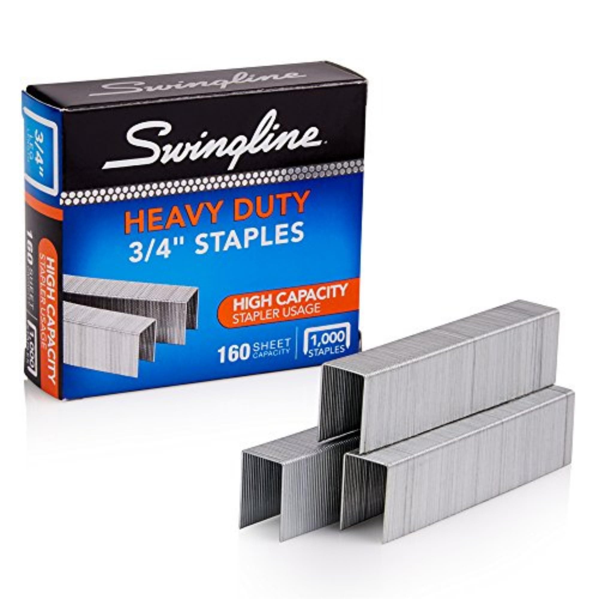 Swingline Staples Heavy Duty for Desktop Stapler, 3/4" Length, 100/Strips, 1000/Box (35319)