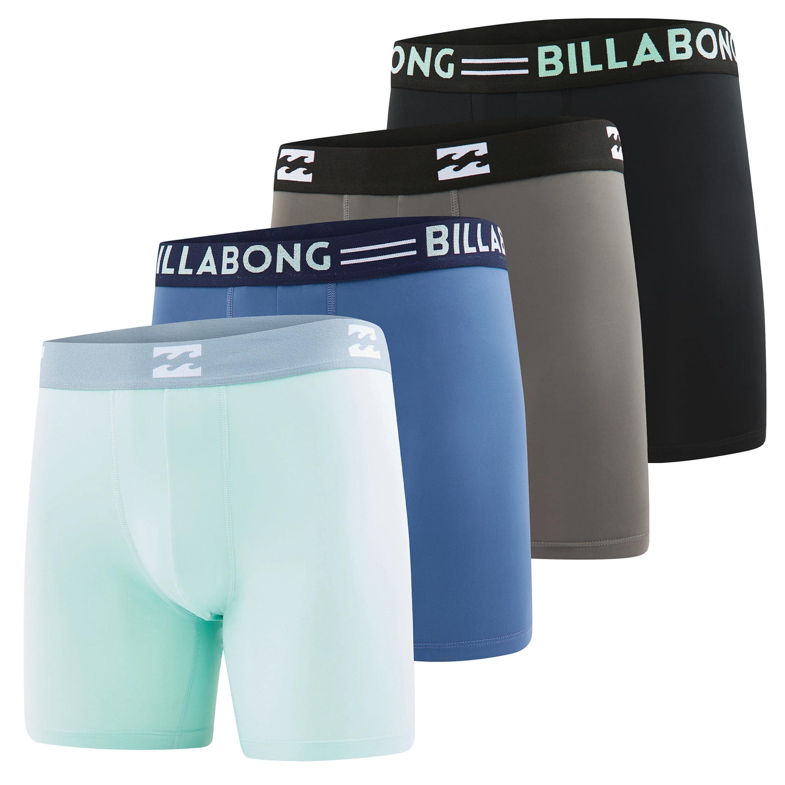 Mens Underwear 4 Pack Microfiber Performance Boxer Briefs for Men