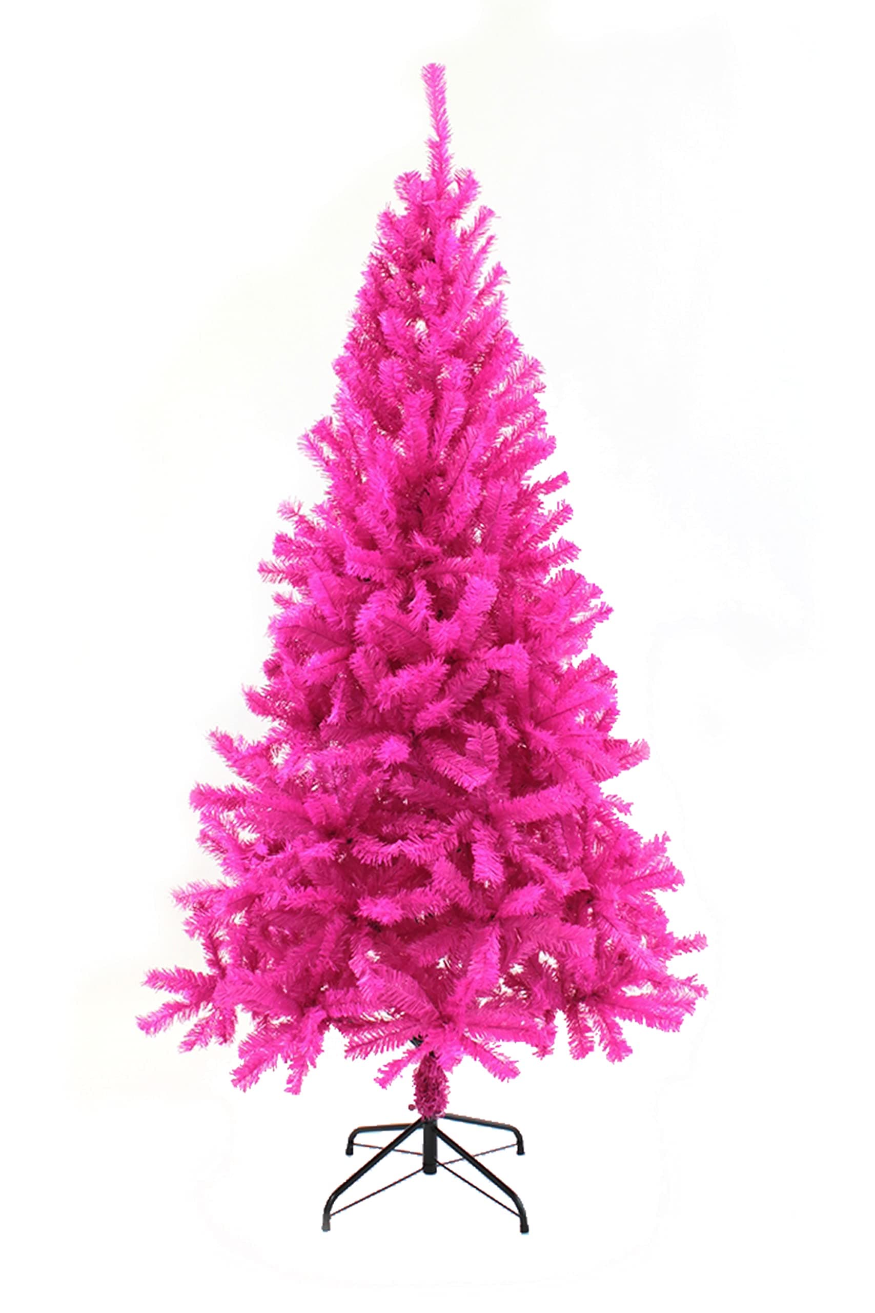 The Perfect Holiday 4' Pink Canadian Pine Christmas Tree | 291 Tips, Dia 30" | includes Metal Stand (PVC-4PK)