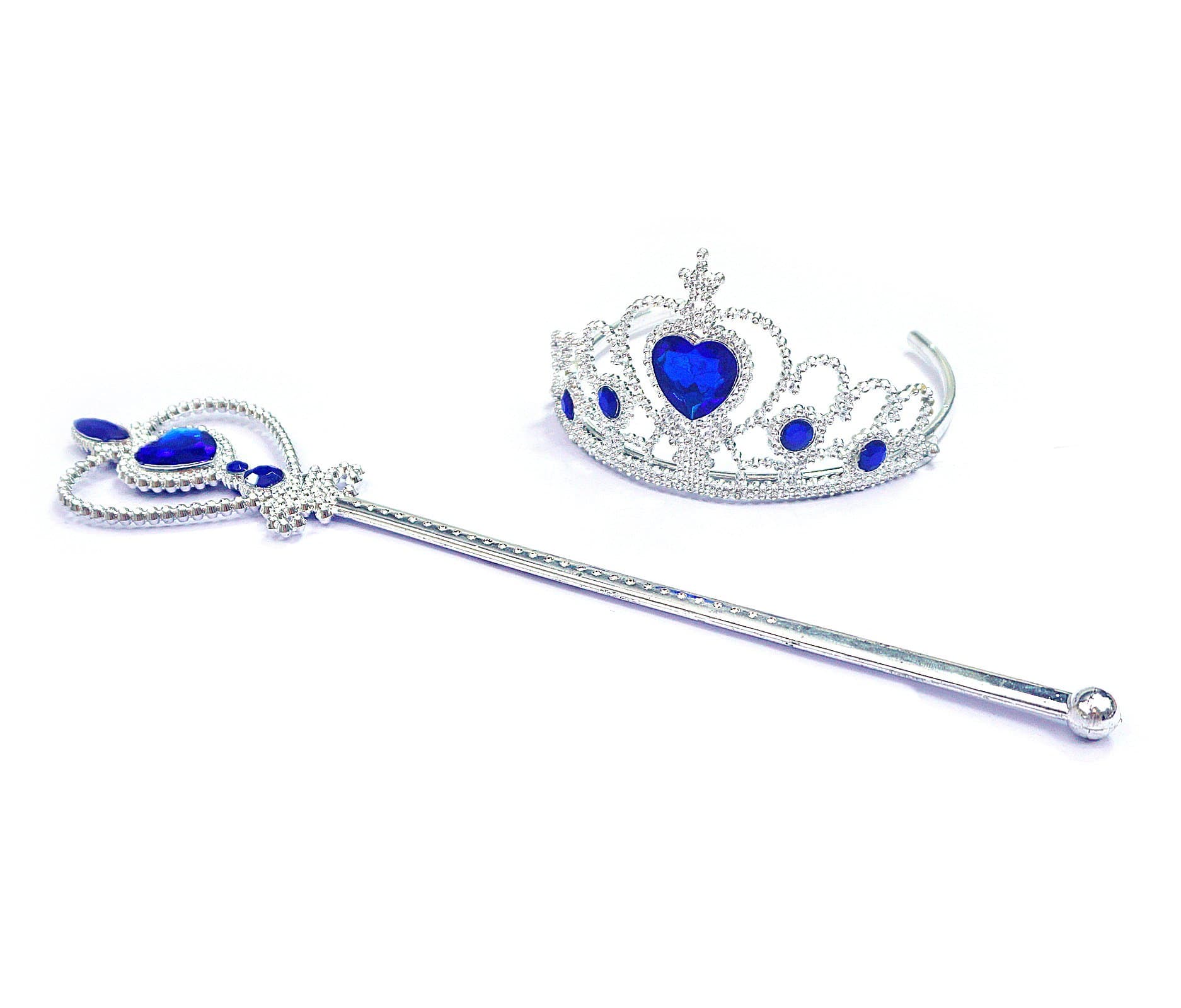 Princess Elsa Crown Tiara and Wand Set — Silver Heart Jewel