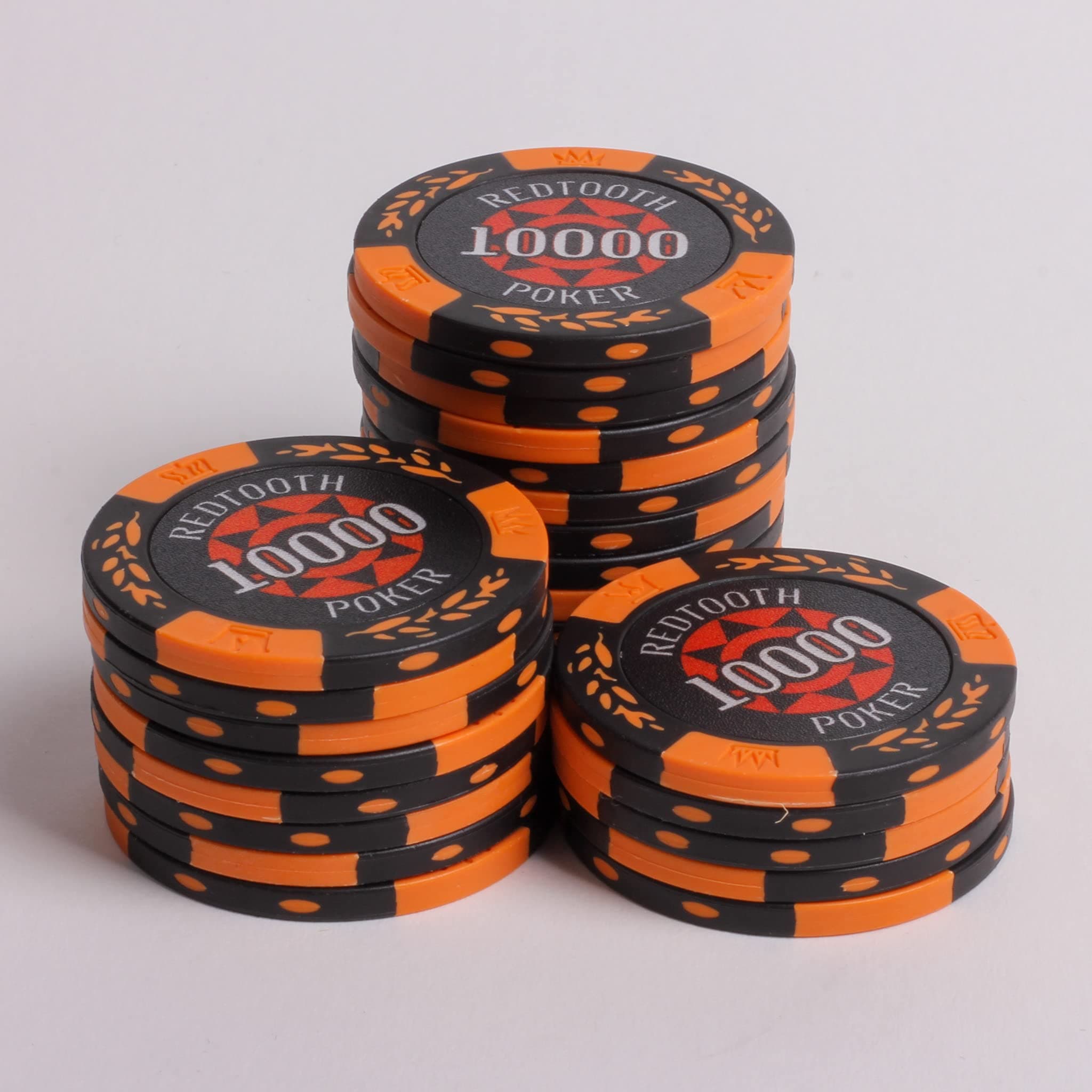 14 Gram Casino Poker Chips | Pack of 25 with Denomination of 10000 Value | 40mm Diameter