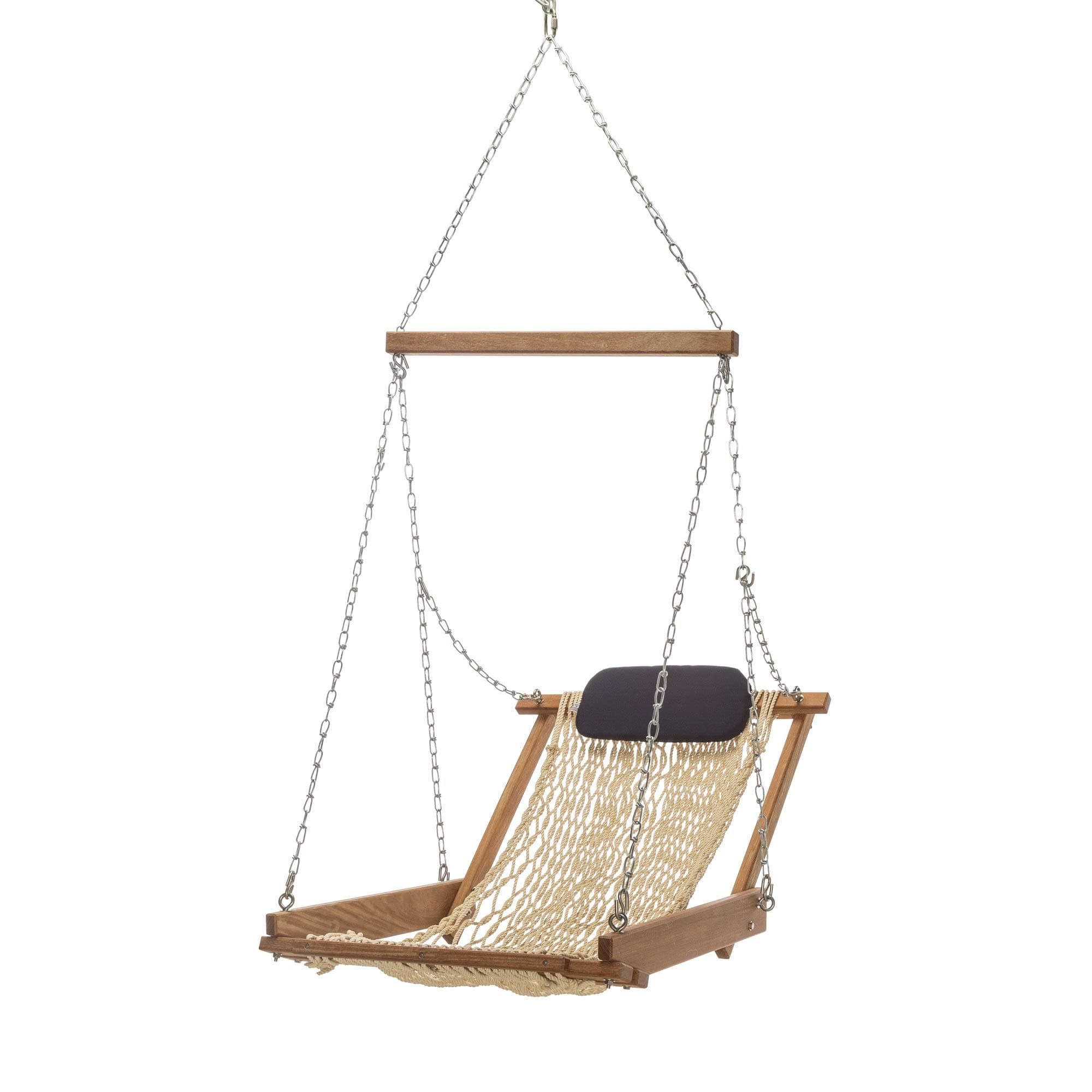 Nags Head Hammocks Cumaru Hanging Hammock Chair, Oatmeal DuraCord