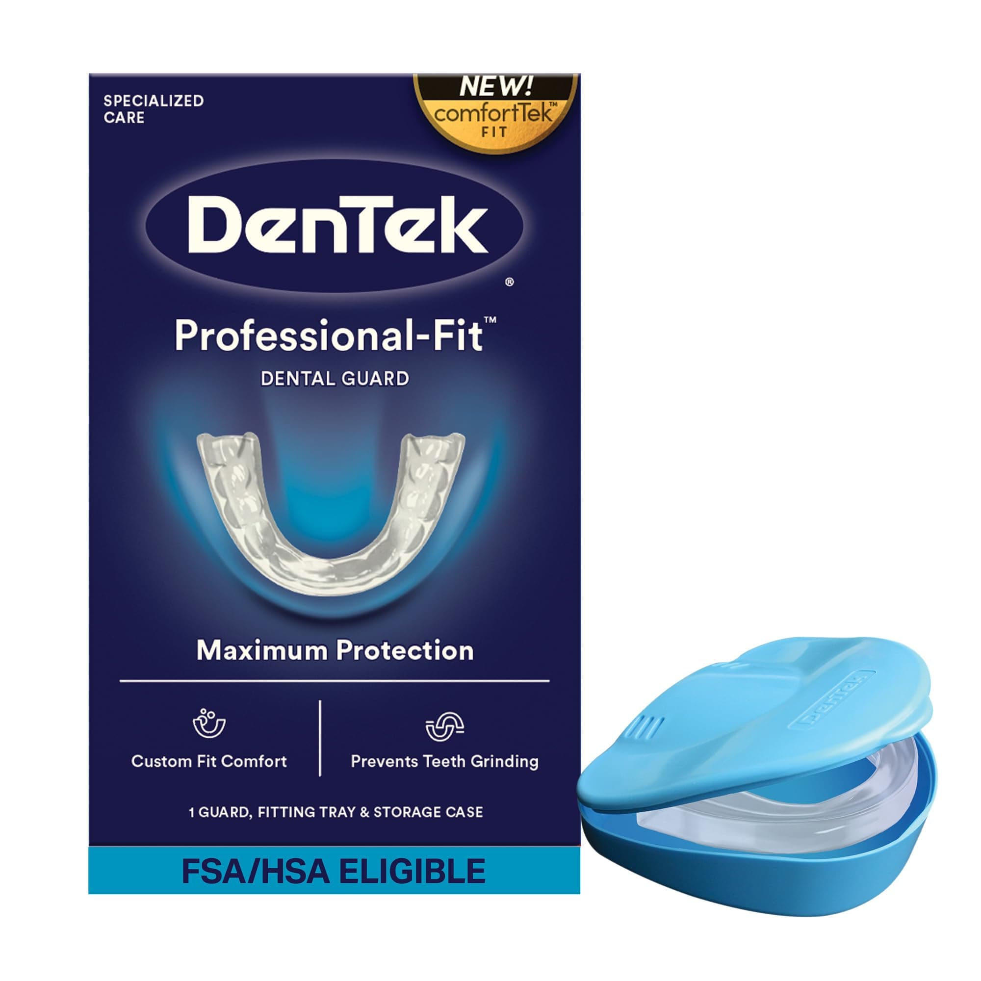 DenTek Maximum Protection Dental Guard, Night time Teeth Grinding Care, Forming Tray and Storage Case - Dental Hygiene