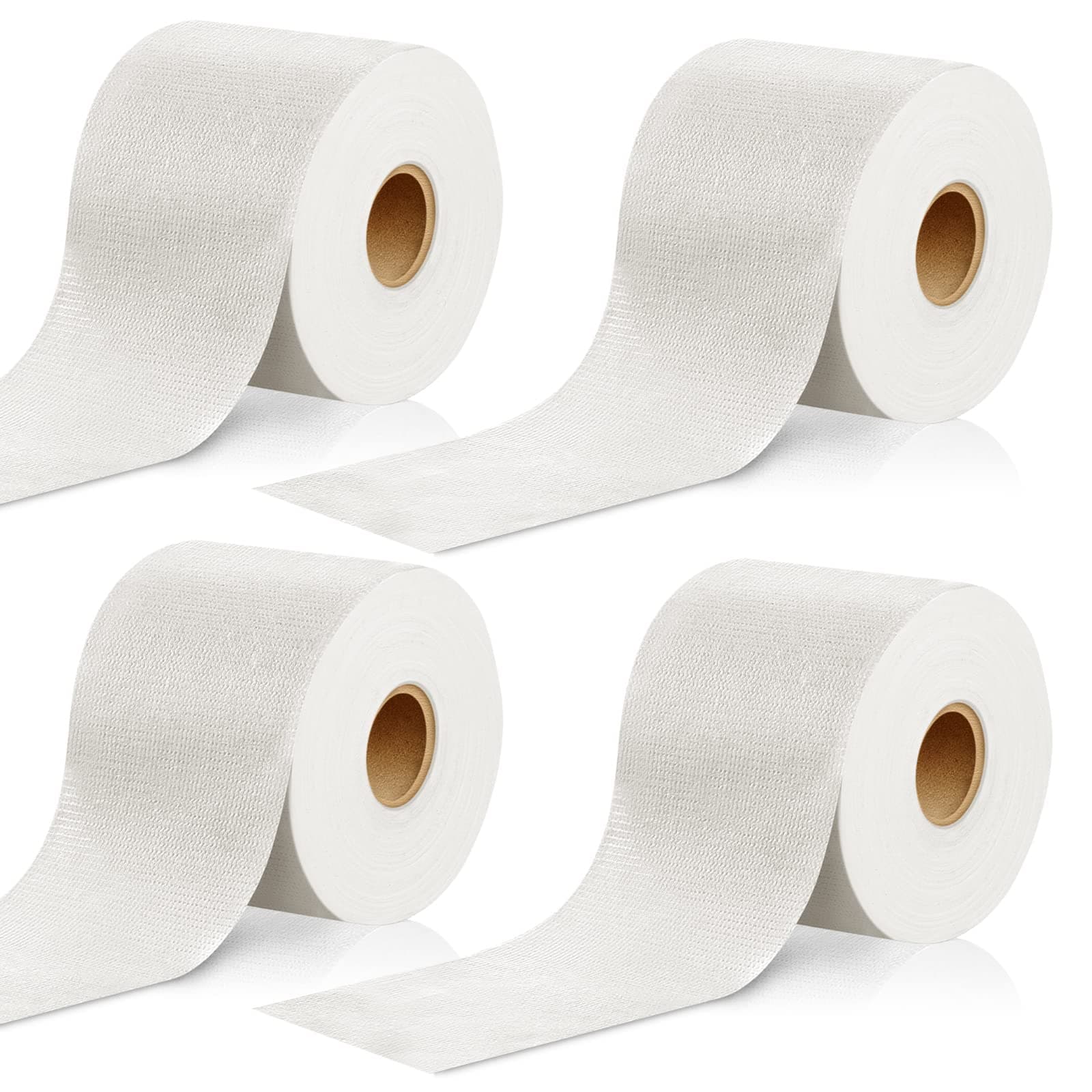 4 Inch x 98 Foot Textile Fiberglass Waterproofing Roof Tape Anti Fracture Membrane Fabric Sheet Reinforcing Mesh Fabric Liquid Drywall Tape Waterproofing Membrane for Shower Walls and Tile (4 Roll)