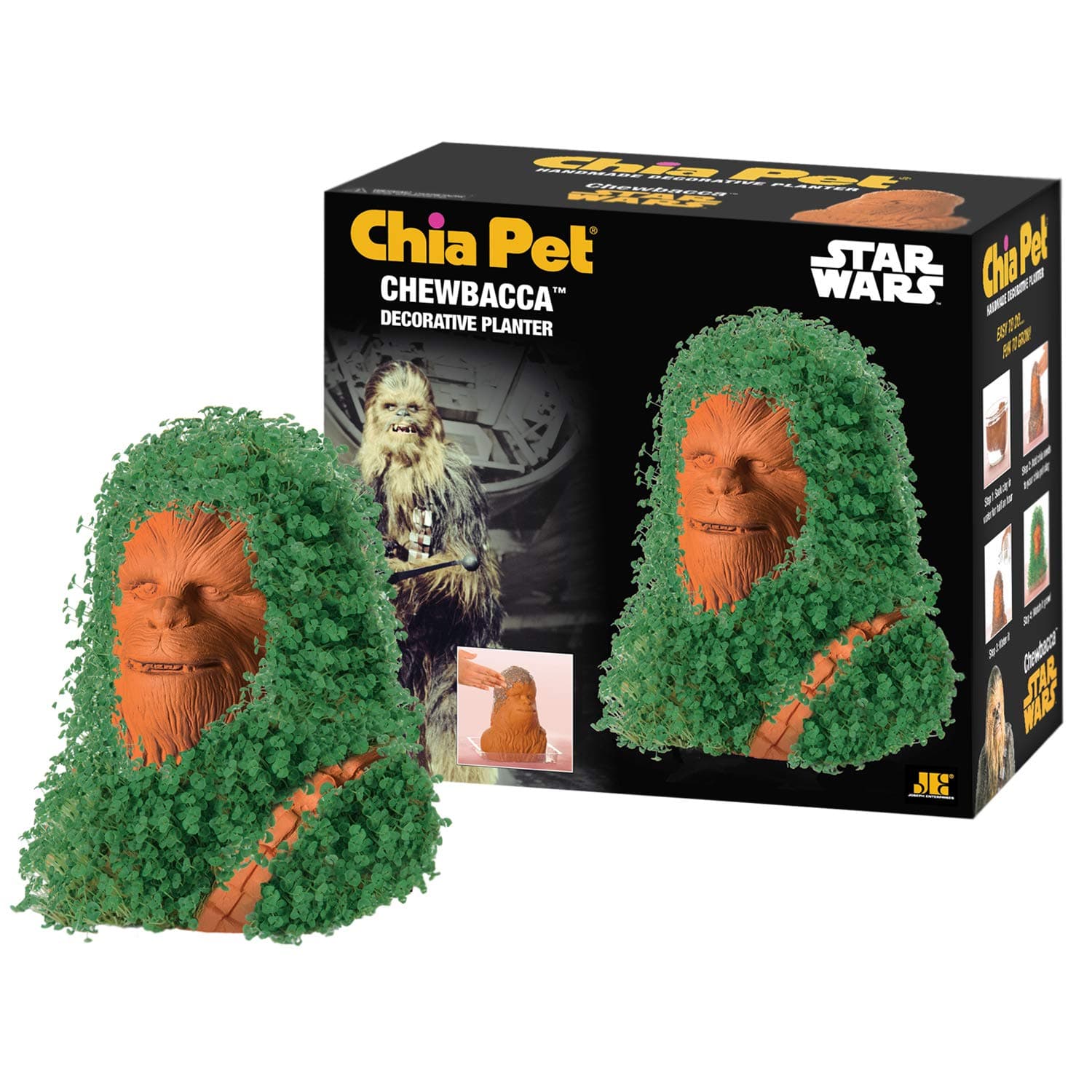 ChiaPet Star Wars Chewbacca with Seed Pack, Decorative Pottery Planter, Easy to Do and Fun to Grow, Novelty Gift, Perfect for Any Occasion