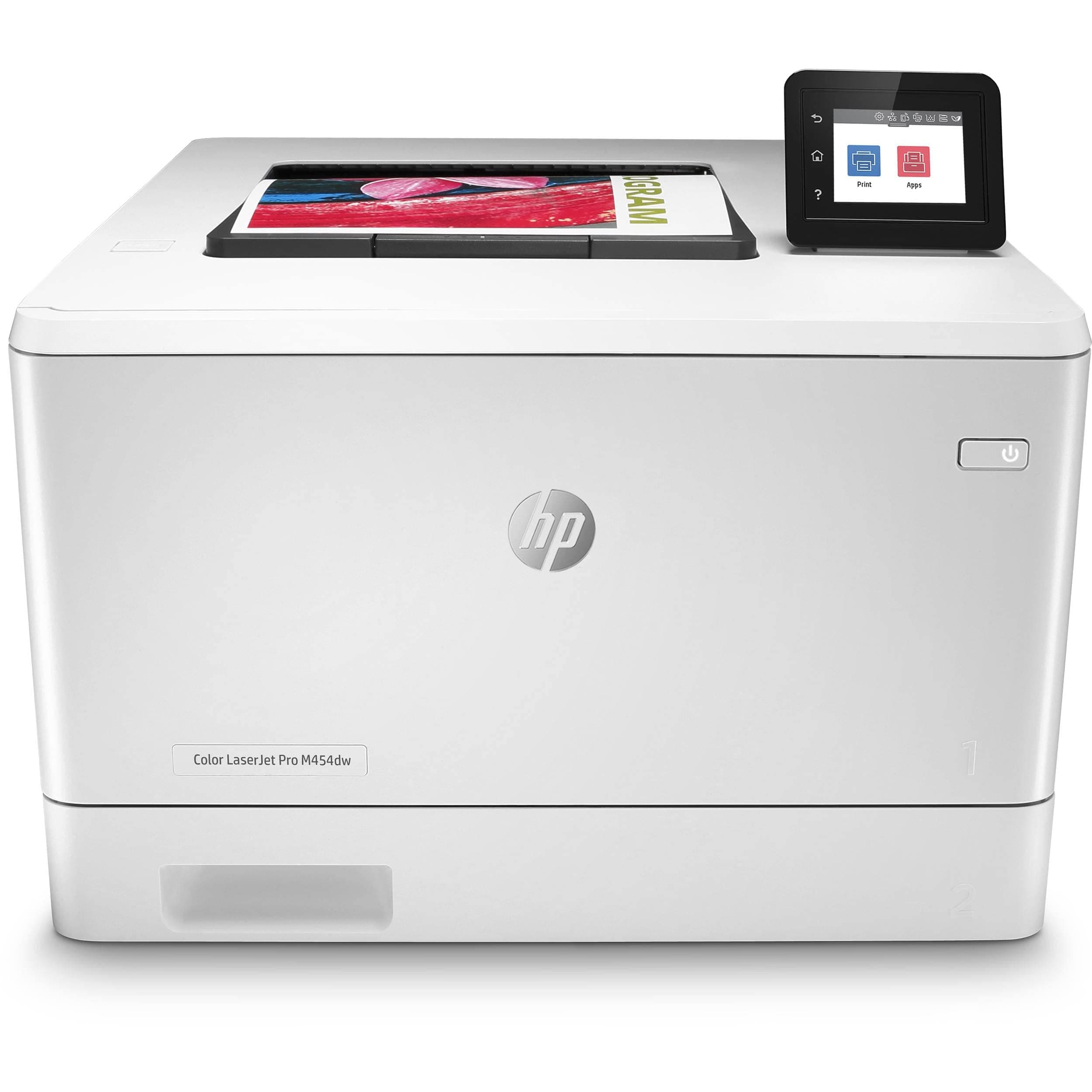 HP Color Laserjet Pro M454dw Wireless Laser Printer for Home Office, Print only, 2.7" Touchscreen Display, 28 ppm, 600x600 dpi, 8.5x14, 512MB RAM, Auto Duplex Printing, Ethernet, Cbmou Printer Cable