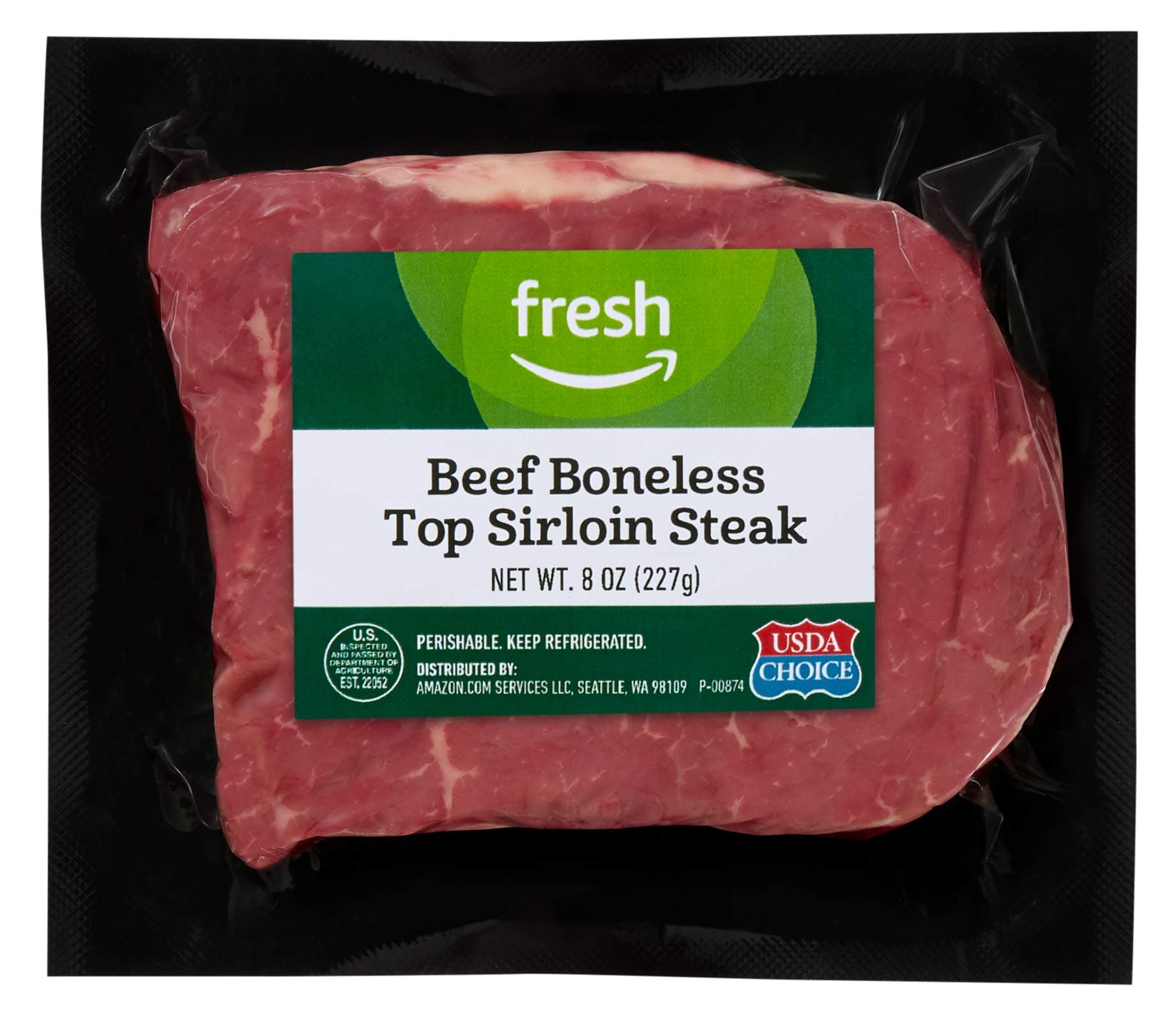 Fresh Brand – Beef Boneless Top Sirloin Steak, 8 oz