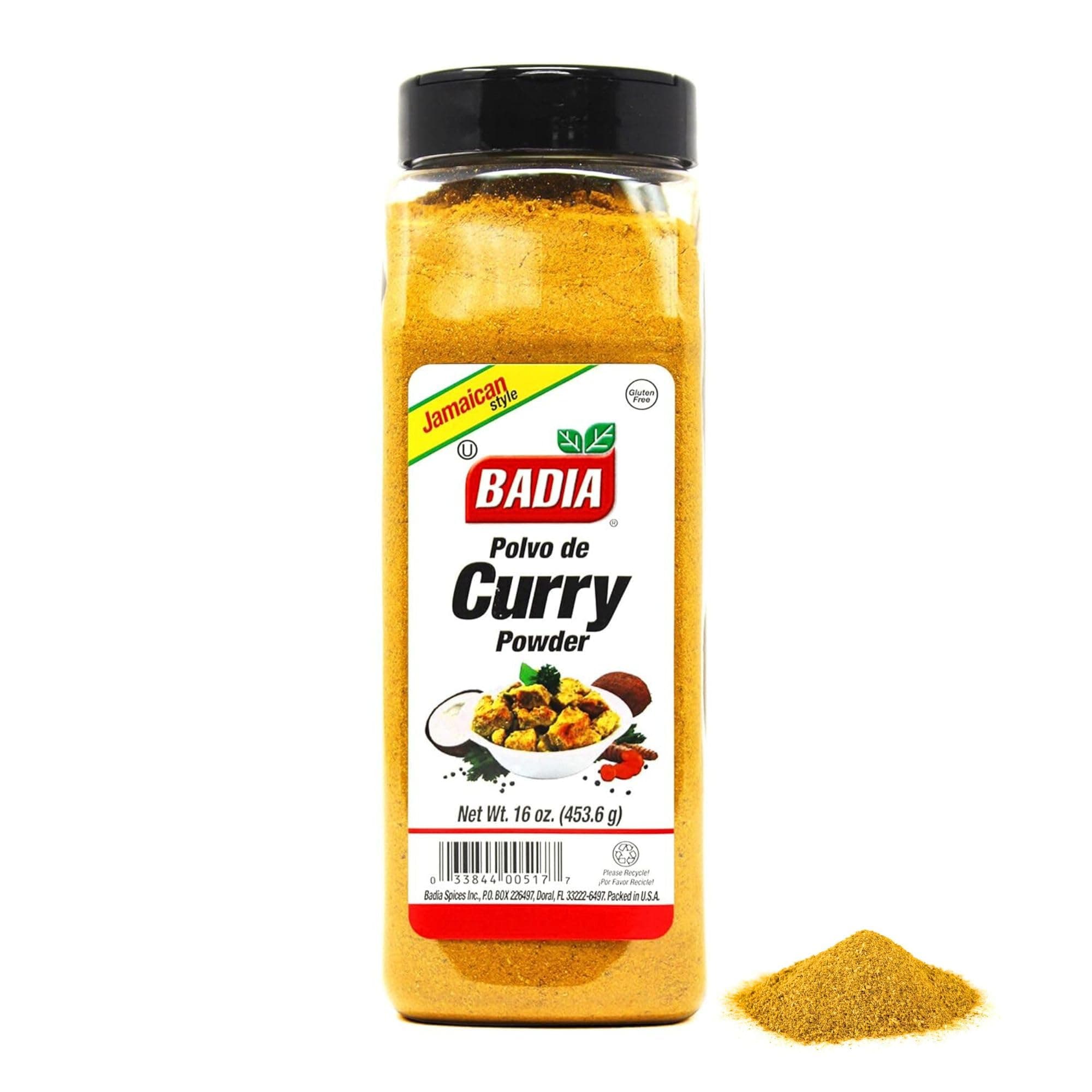 Badia Curry Powder Jamaican Style, 16 oz – Authentic Island-Inspired Blend of Spices for Bold Caribbean Flavor