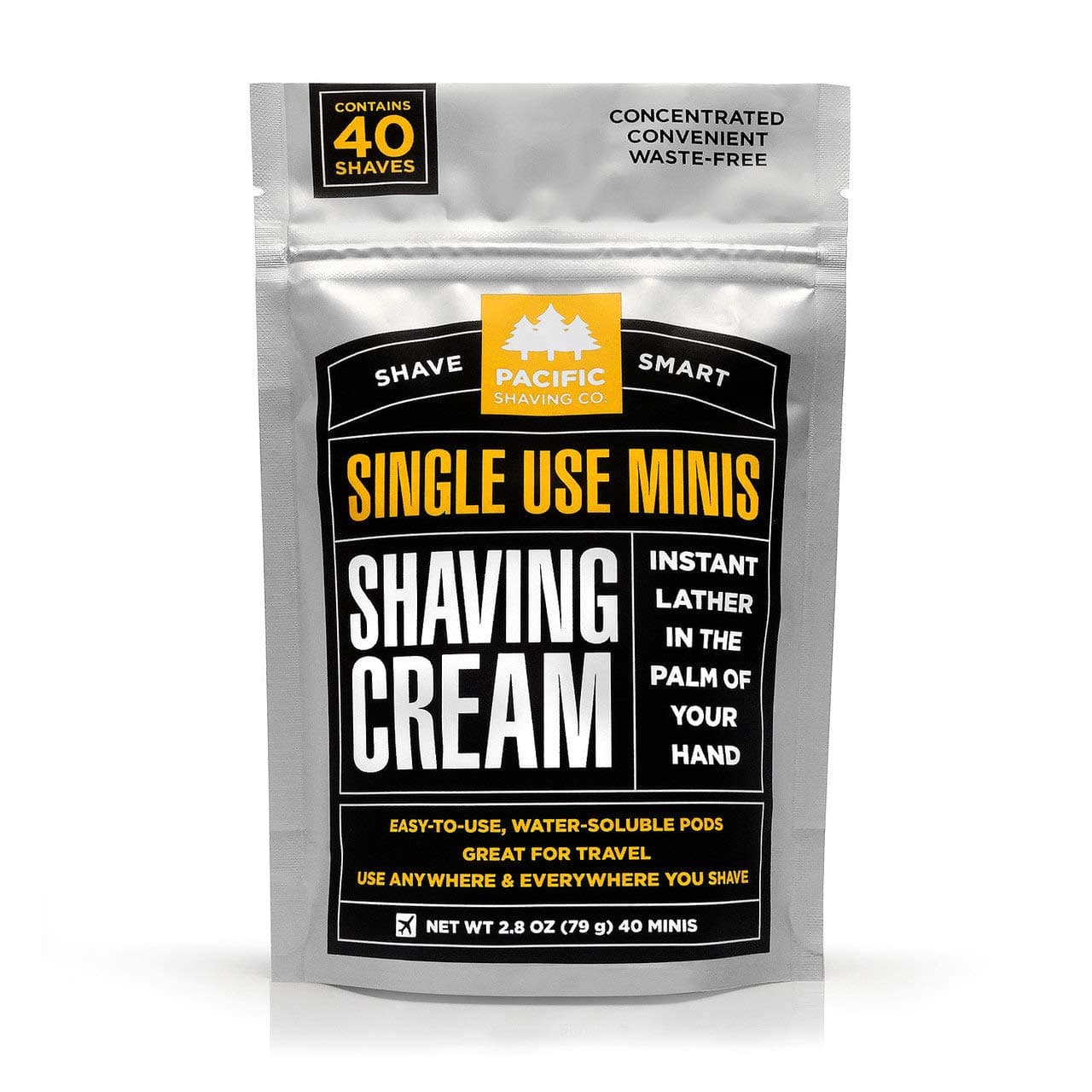 Pacific Shaving Company Shaving Cream Mini's 40 Pods, 1 Pack