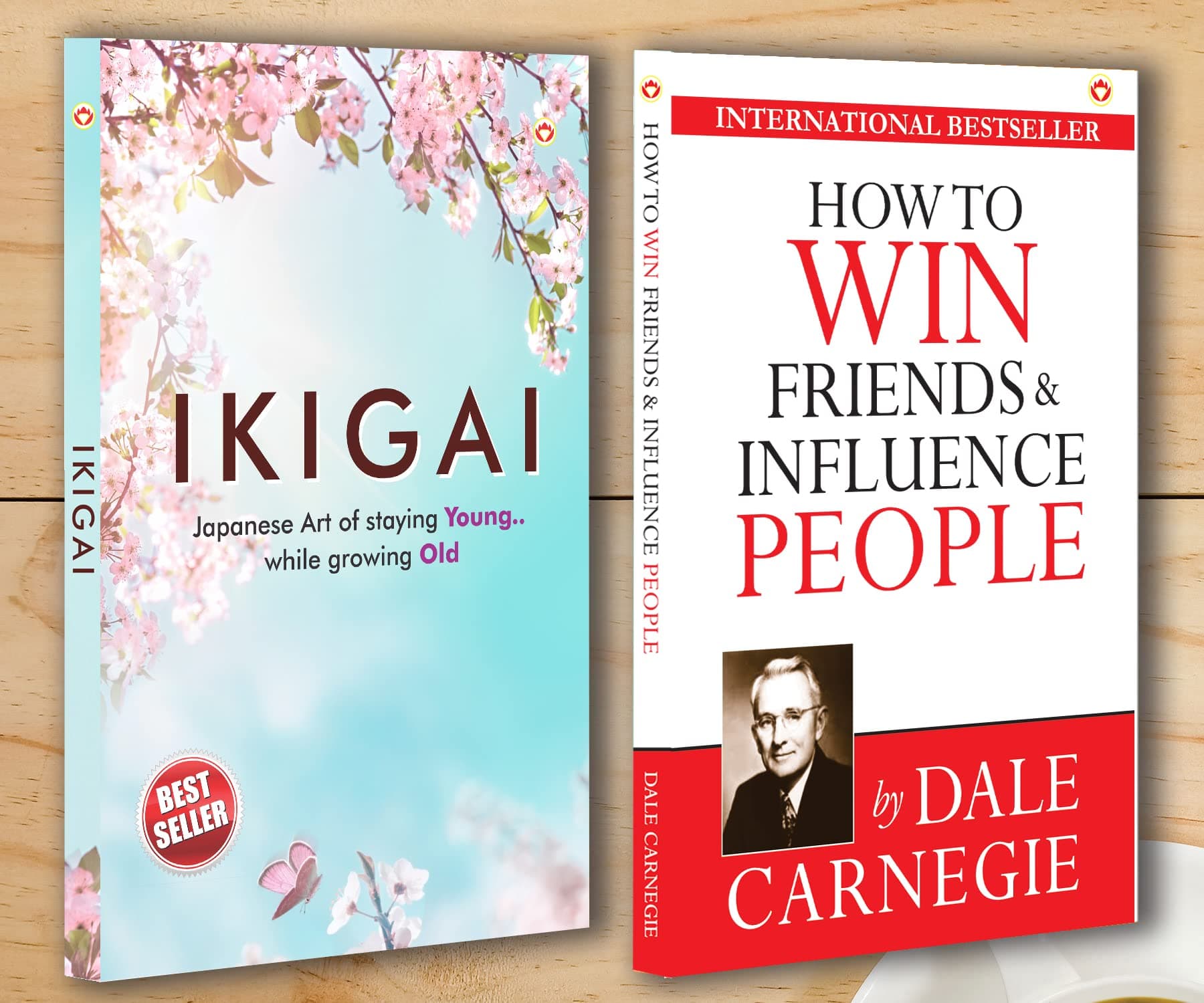 Ikigai : Japanese Art of staying Young.. While growing Old + How to Win Friends & Influence People [Paperback] Keira Miki and Dale Carnegie Paperback – 12 July 2022