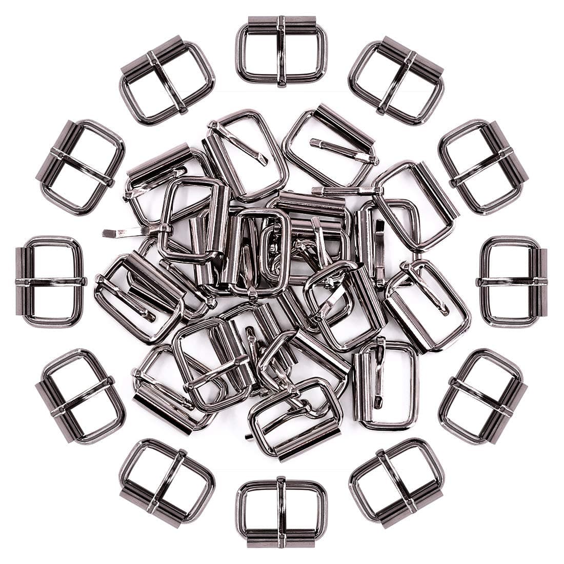60Pcs 1 Inch / 25mm Heavy Duty Metal Ring Buckle Webbing Belts