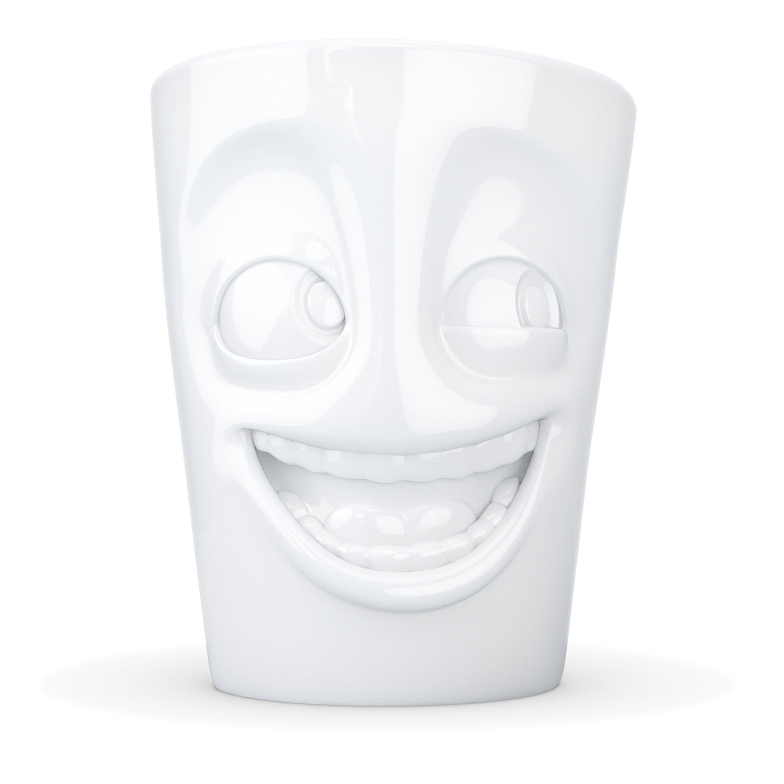 FIFTYEIGHT PRODUCTS Mugs/Mug with Handle Witzig (Porcelain, 350 ml, White, Made in Germany)