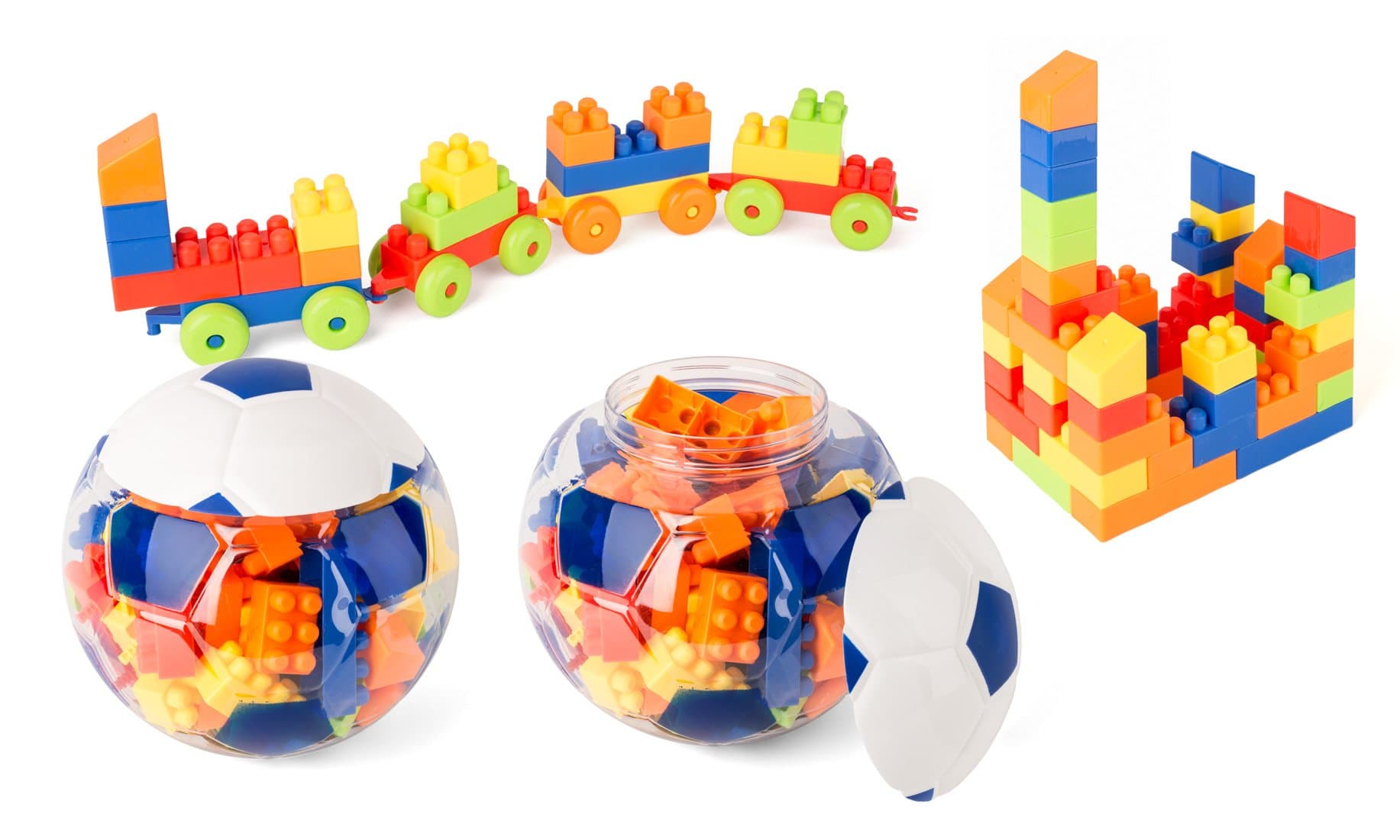 LELE Brother Happy Blocks Soccer Ball - Blue