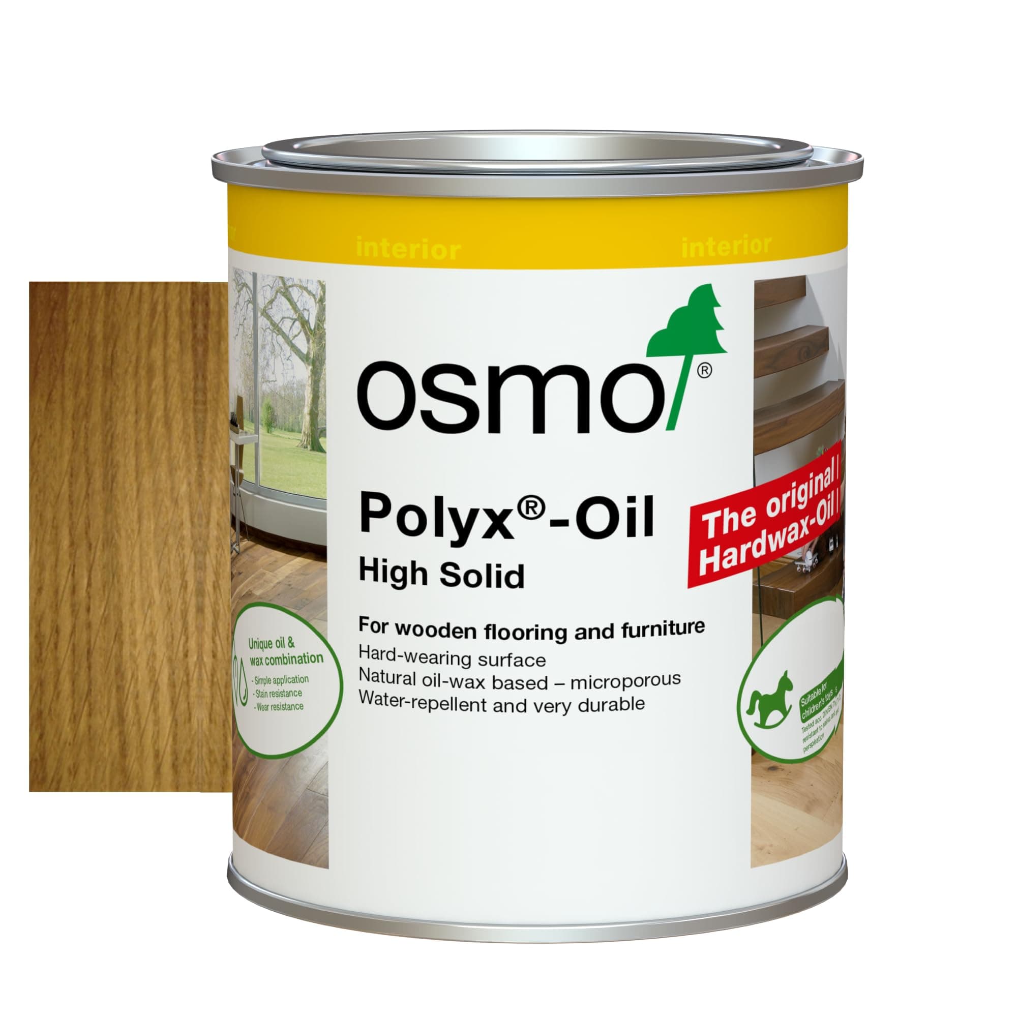 Polyx®-Oil - Hard Wax Oil 3065, Clear Semi-Matt, 750ml - Durable Wood Oil for Floors & Furniture, Water-Resistant, Wood Treatment & Wood Finish