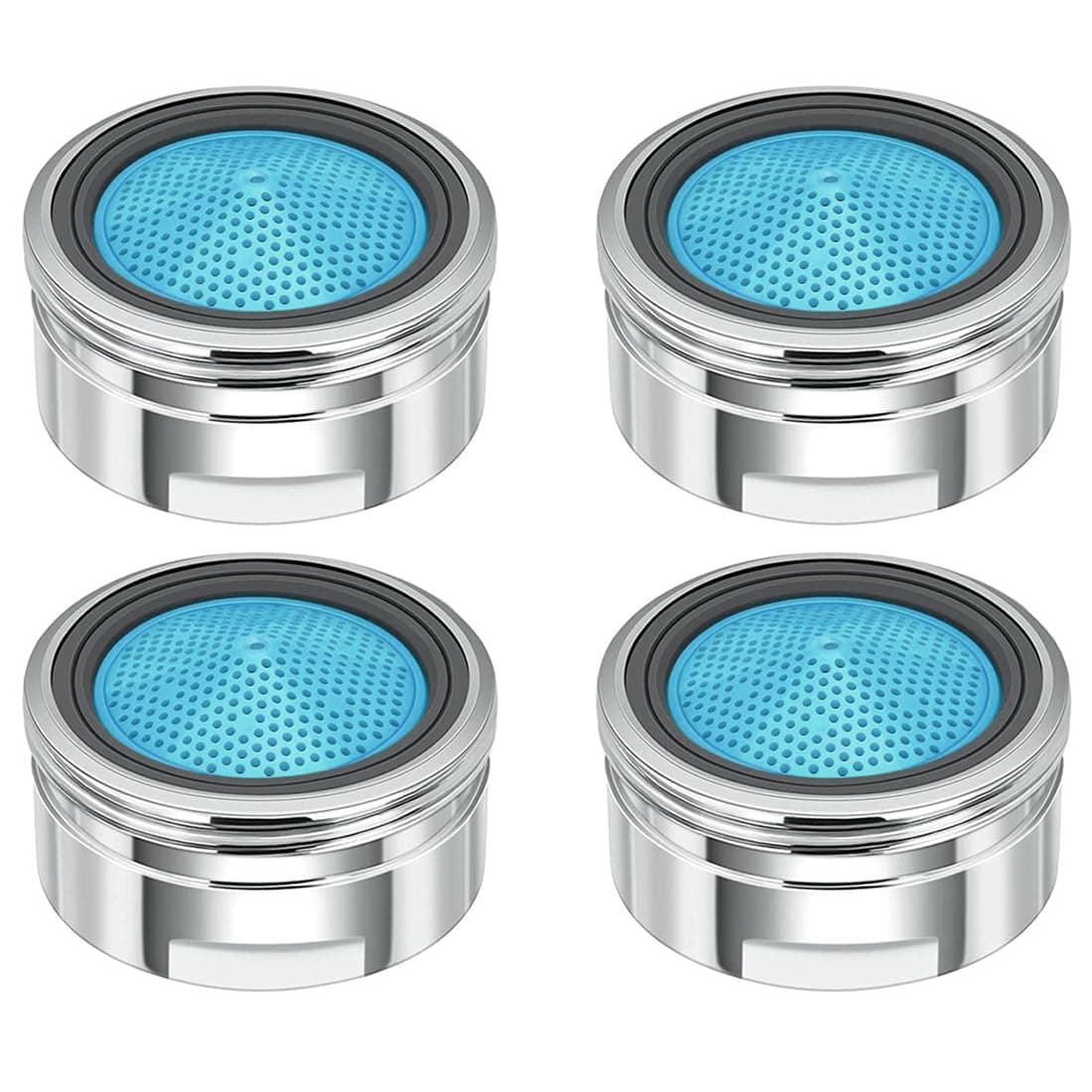 ALTON ALD355, Brass, Replacement Tap Aeartor With Foam Flow For M24mm Thread, Silver (4-Piece Set)