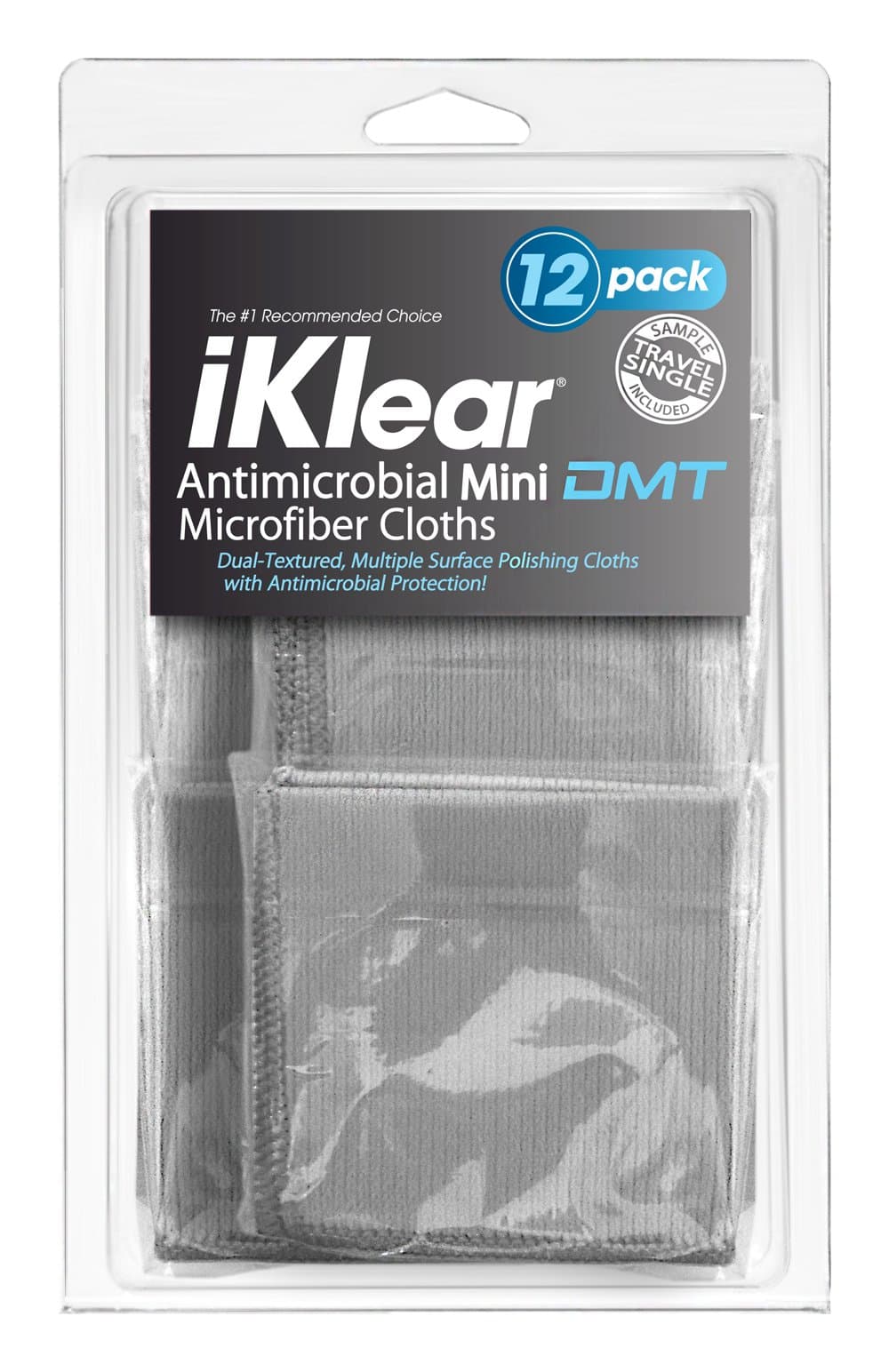 iKlear Travel Size Optical Grade Microfiber Cloths (iK-12DMT)