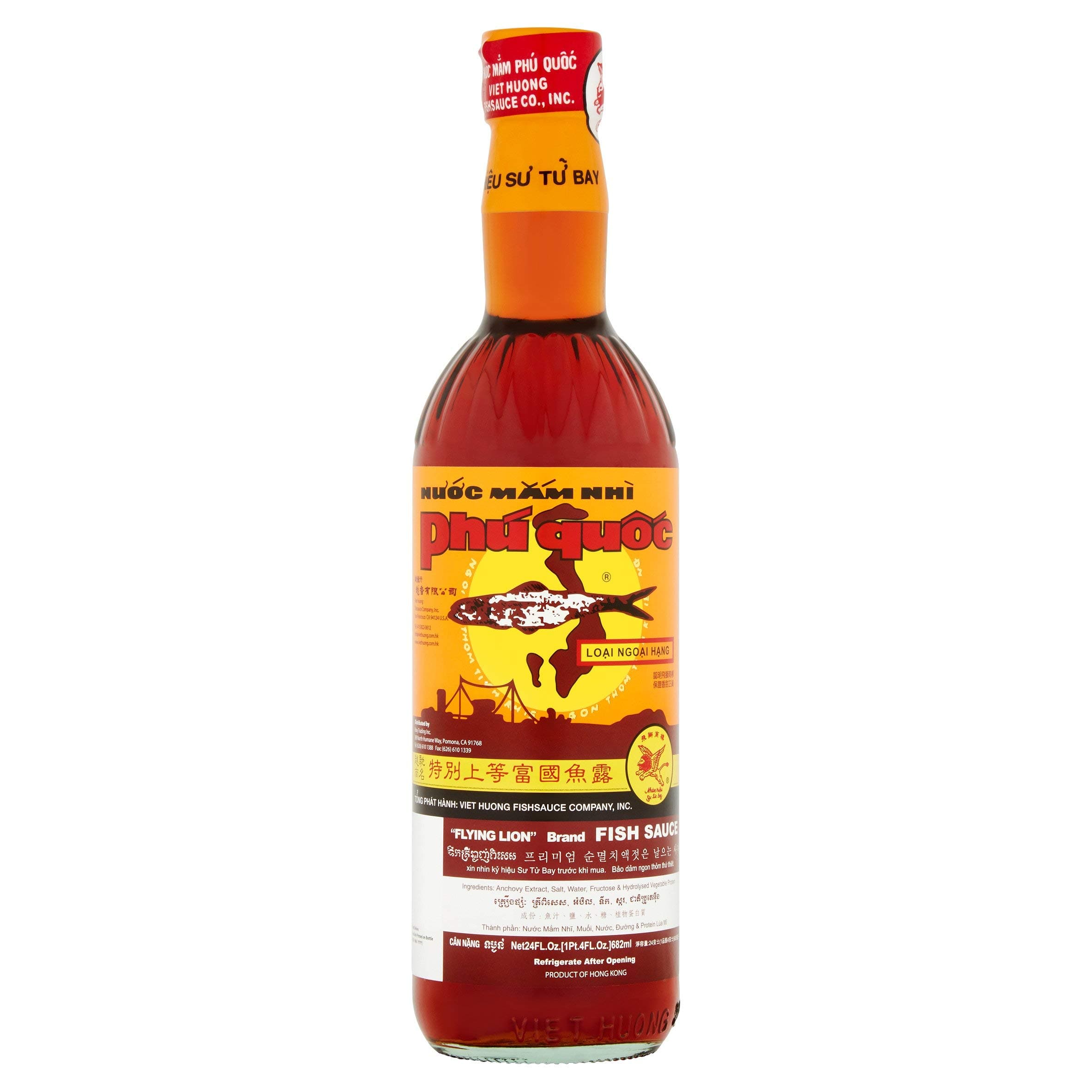 Flying Lion Brand "Phu Quoc" Fish Sauce 24 Fl. Oz. (Pack of 4)
