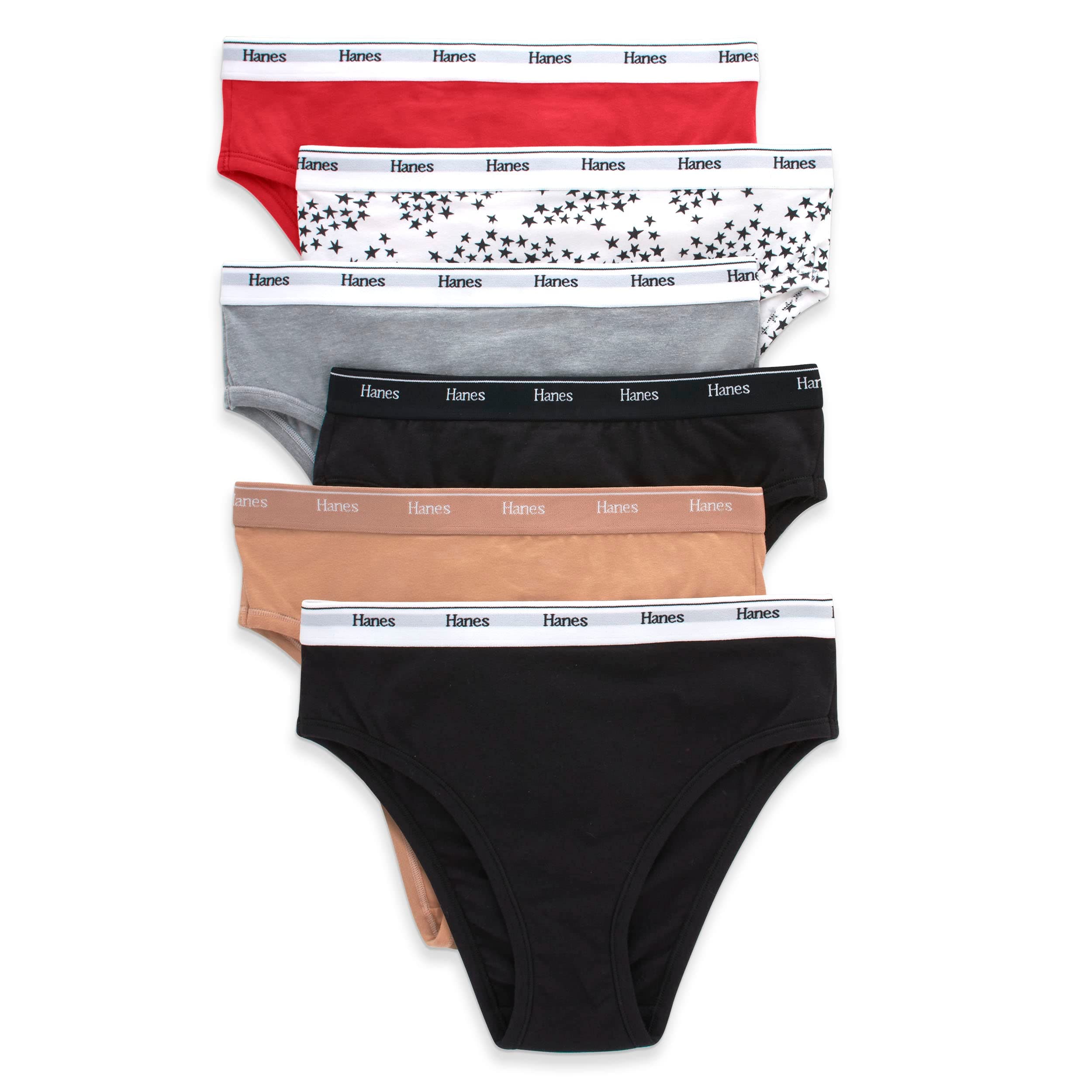 Women's Originals Hi-leg Panties, Breathable Stretch Cotton Underwear, Assorted, 6-pack