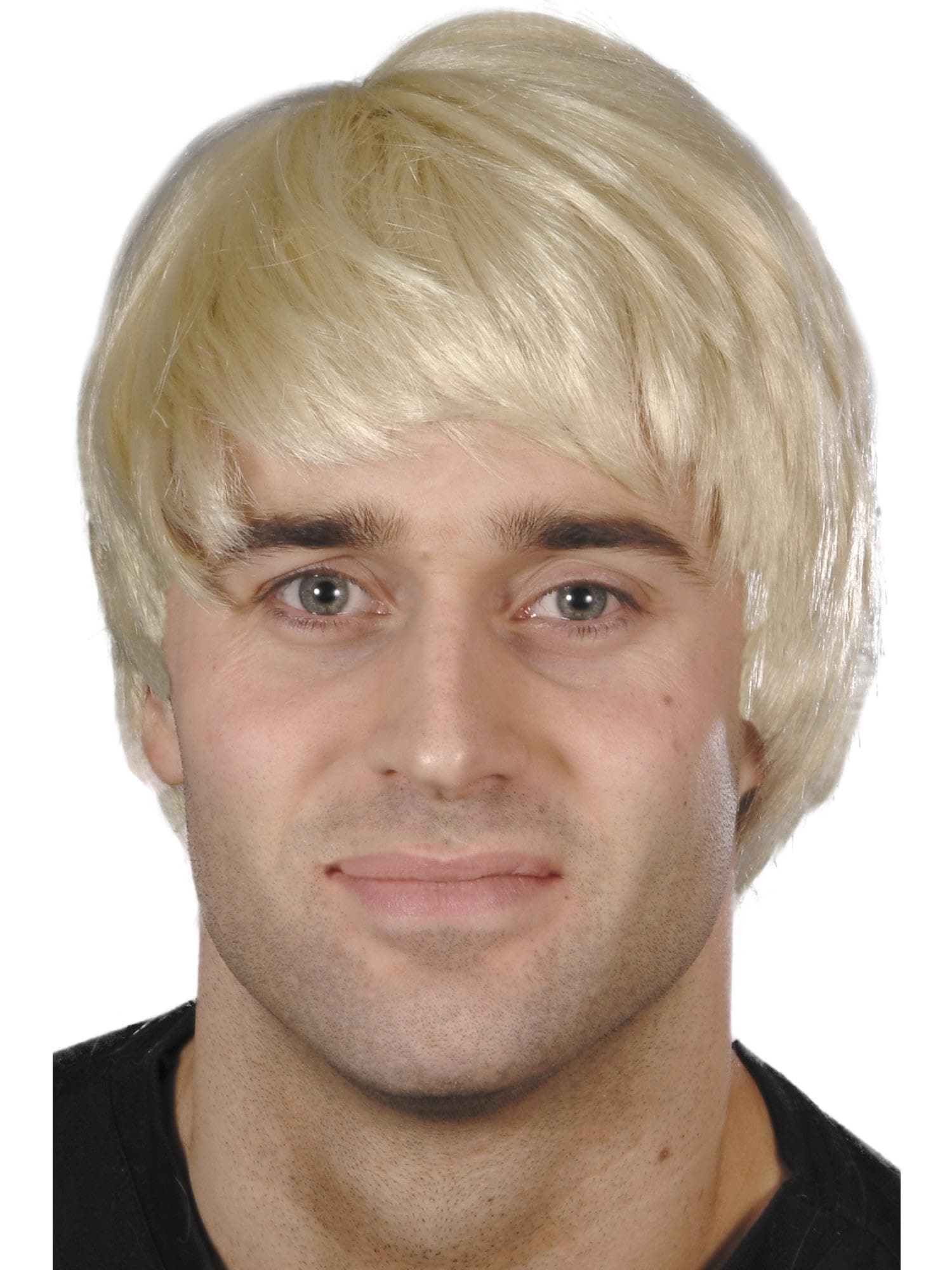 Smiffys Guy Wig, Blonde Short, Icons & Idols Fancy Dress, Adult Dress Up Wigs Halloween