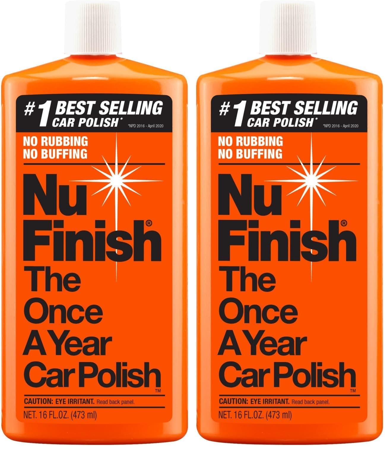 Nu Finish Car Polish, NF-76 Liquid Polish for Cars, Trucks, 16 Fl Oz Each (Pack of 2)