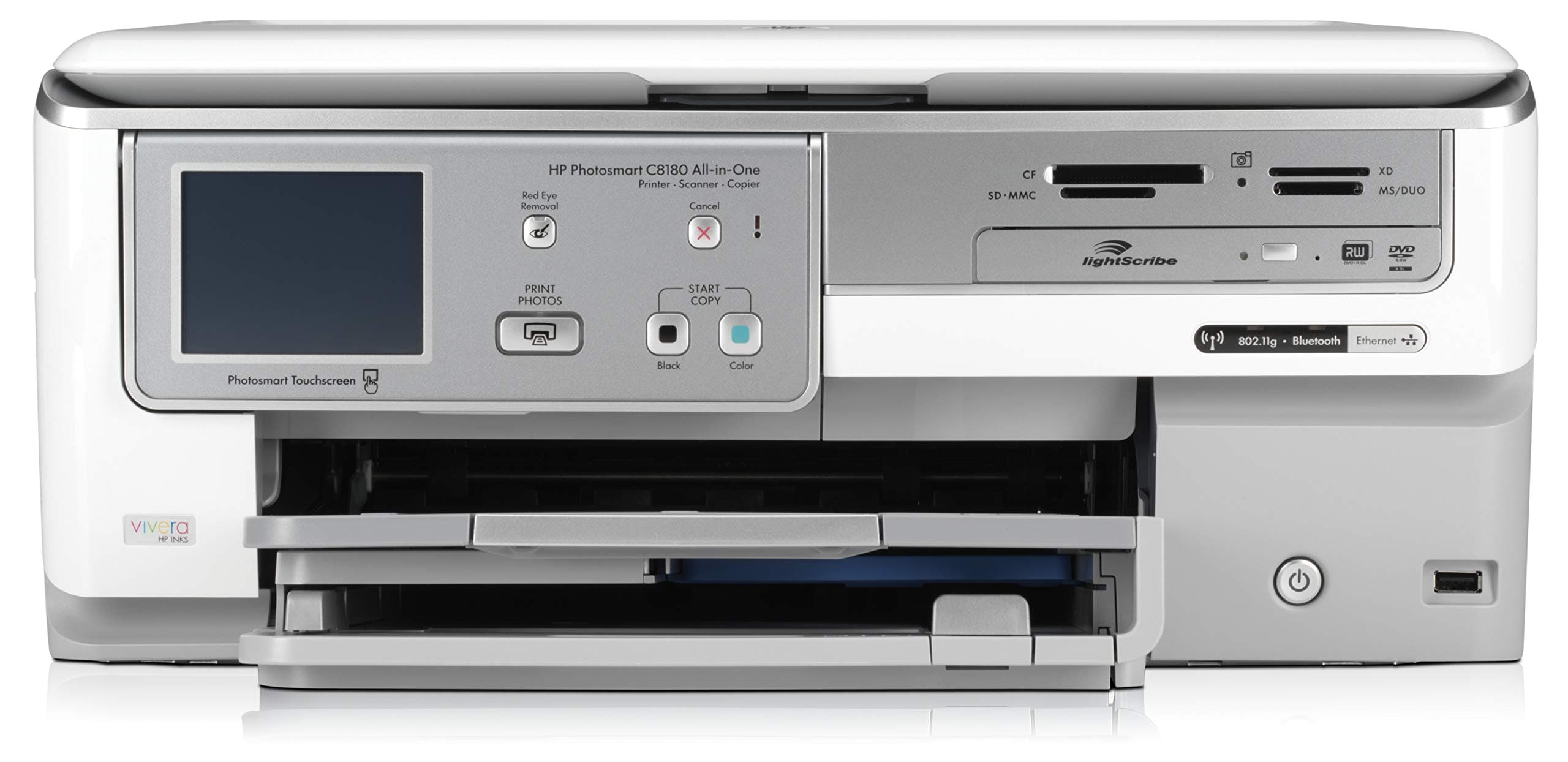 HP Photosmart C8180 All-in-One Color Inkjet Printer w/Built-in CD/DVD Drive