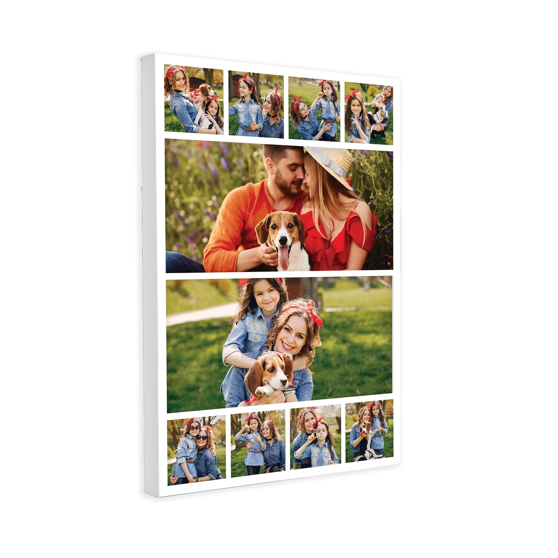 MAX SOLUTIONS Customised Collage Canvas Wall Art Home Decor Personalised Gifts Multi Photo Custom Print Family Portrait Anniversary Keepsake (8''x12'', Design 8)