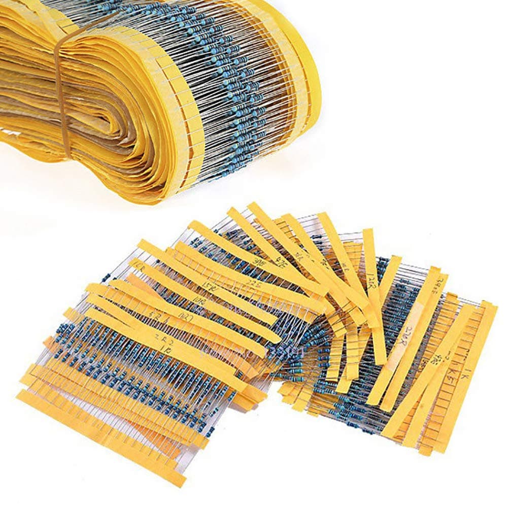 Dandeliondeme 300 Pcs Resistors Assortment Kit Set, 1/4W 1% Metal Film Resistors 30 Values Resistance Assortment Kit Set