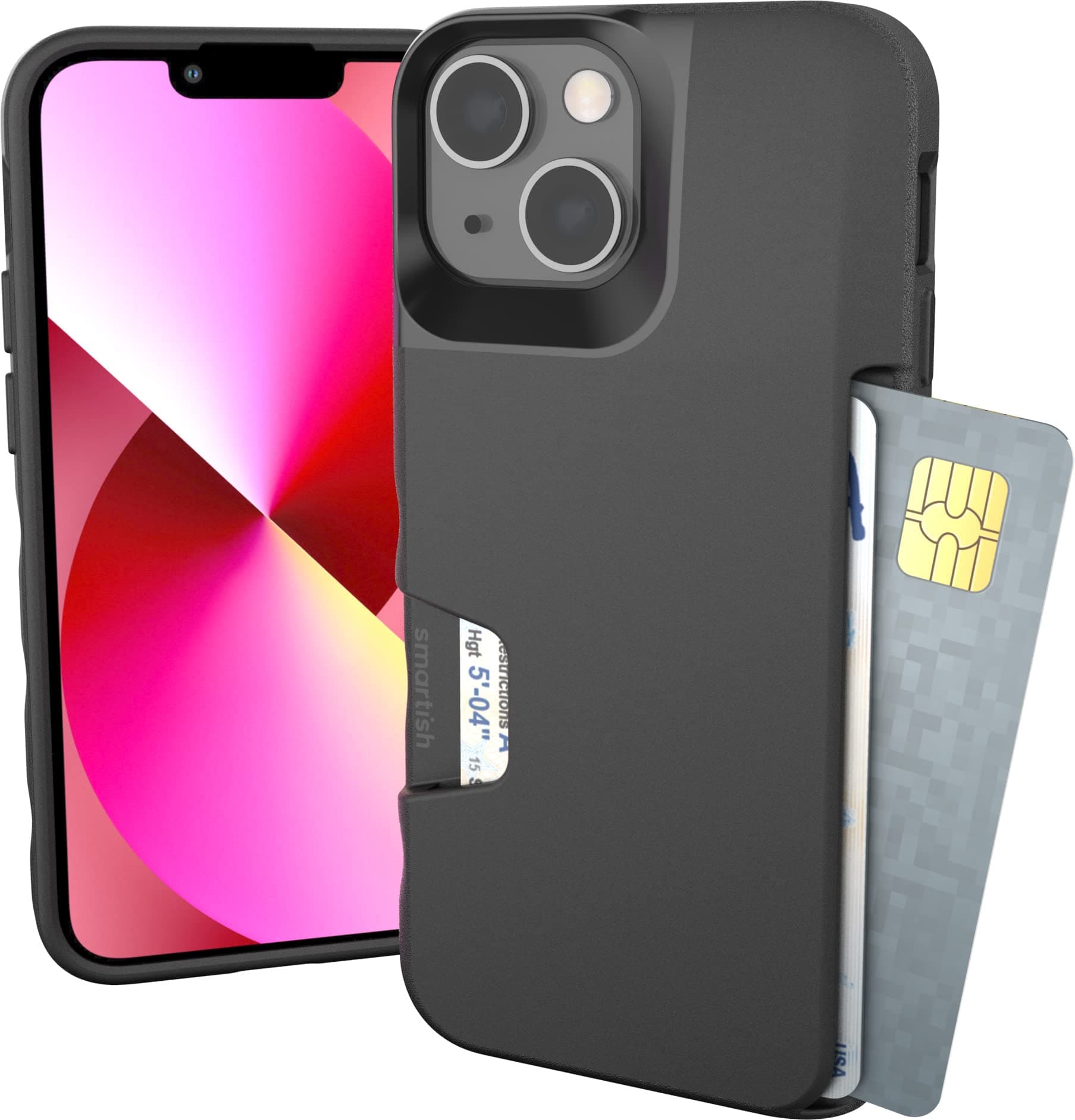 Smartish iPhone 13 Mini Wallet Case - Wallet Slayer Vol. 1 [Slim + Protective] Credit Card Holder - Black Tie AffairClimatePartner certified