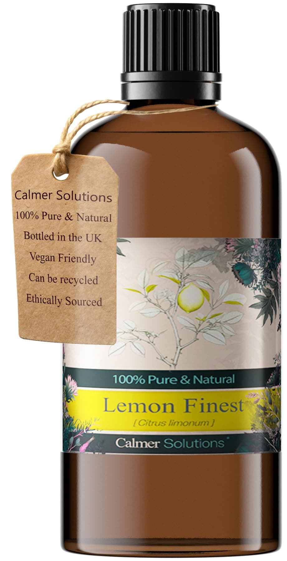 Lemon - 100ml | Skin, Fungal infections, Refreshing, Clarity | Pure 100% UK Sourced Natural Essential Oils | Professional or Home use | Diffusers, Humidifiers, Candles & More