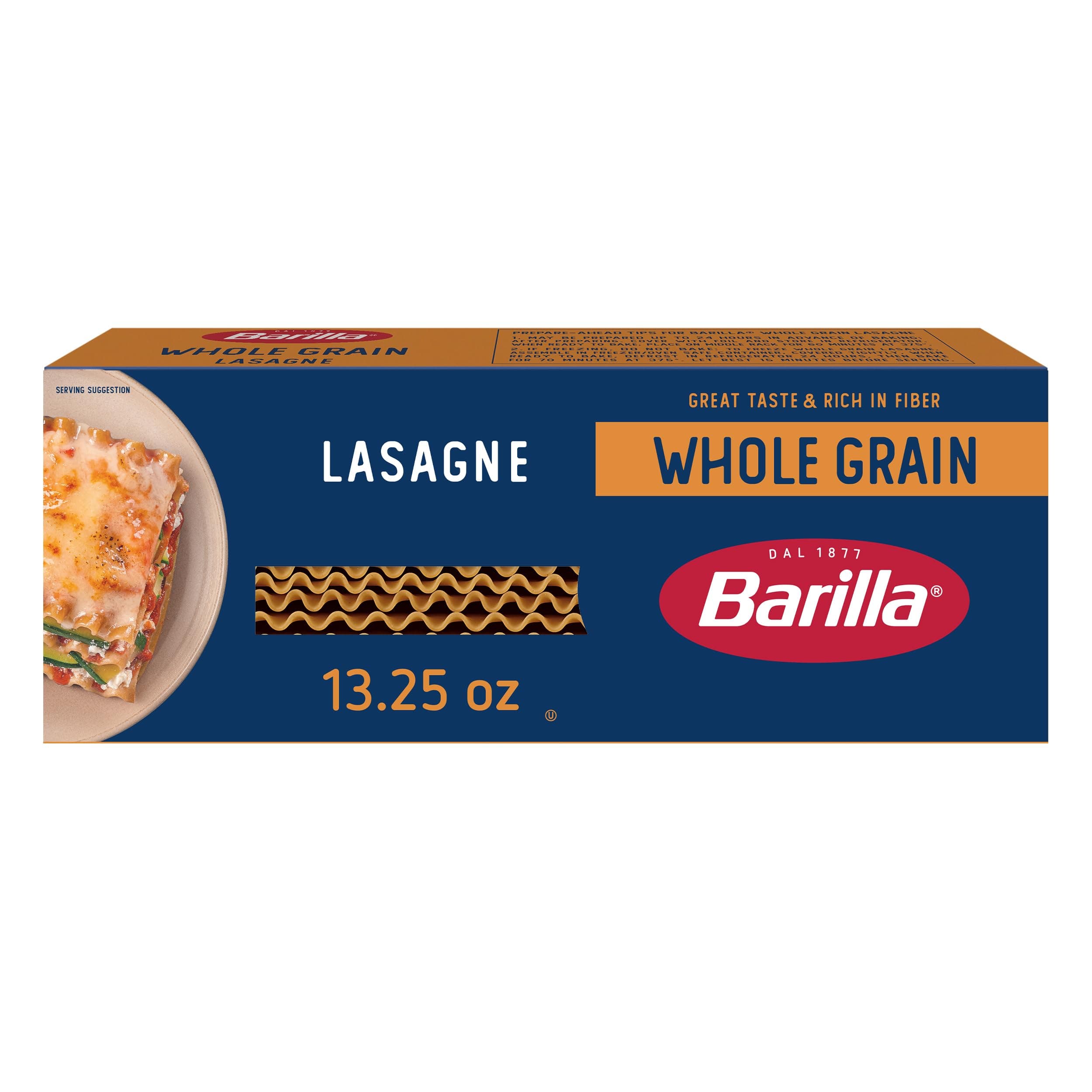 Barilla Whole Grain Pasta, Lasagne, 13.25 Ounce