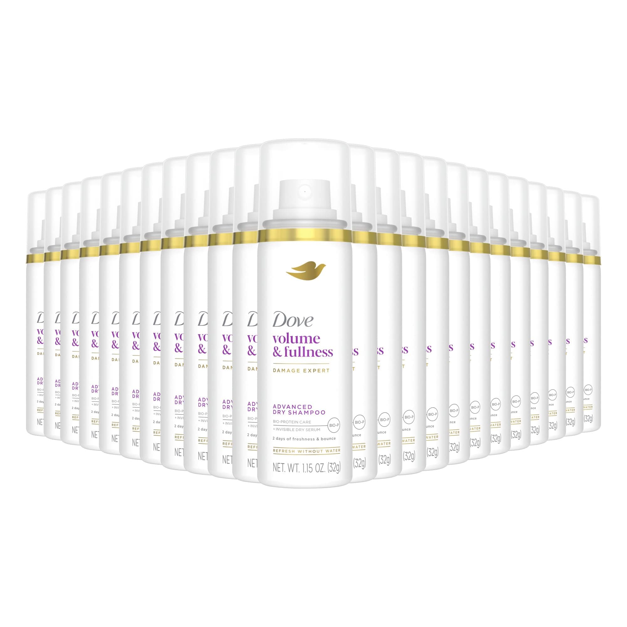 Advanced Dry Shampoo Volume & Fullness Refresh & Revive Flat Hair Without Water for 2 Days of Freshness & Bounce 1.15 oz