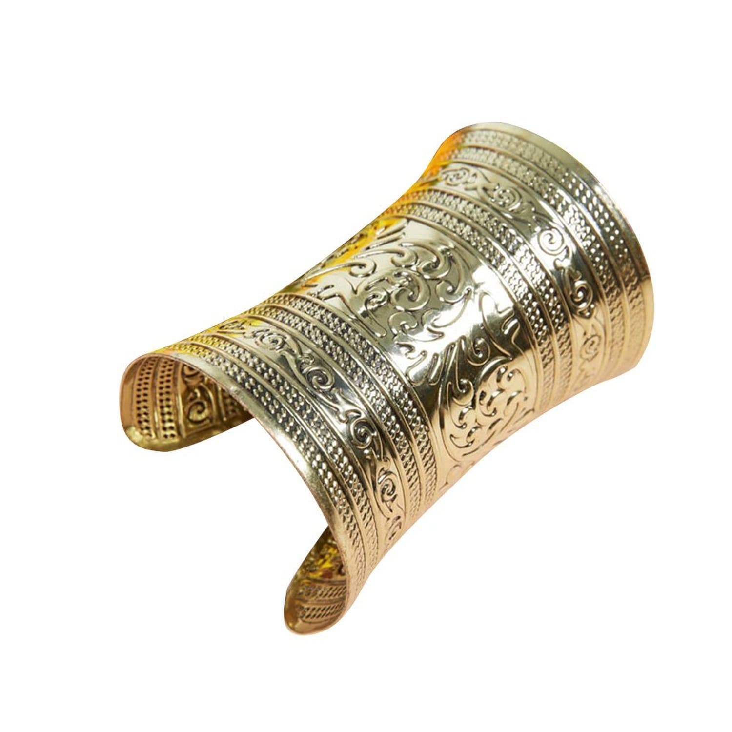 AvaCostumeBronze Tribal Gold Cuff Bracelet for Cosplay or Belly Dance