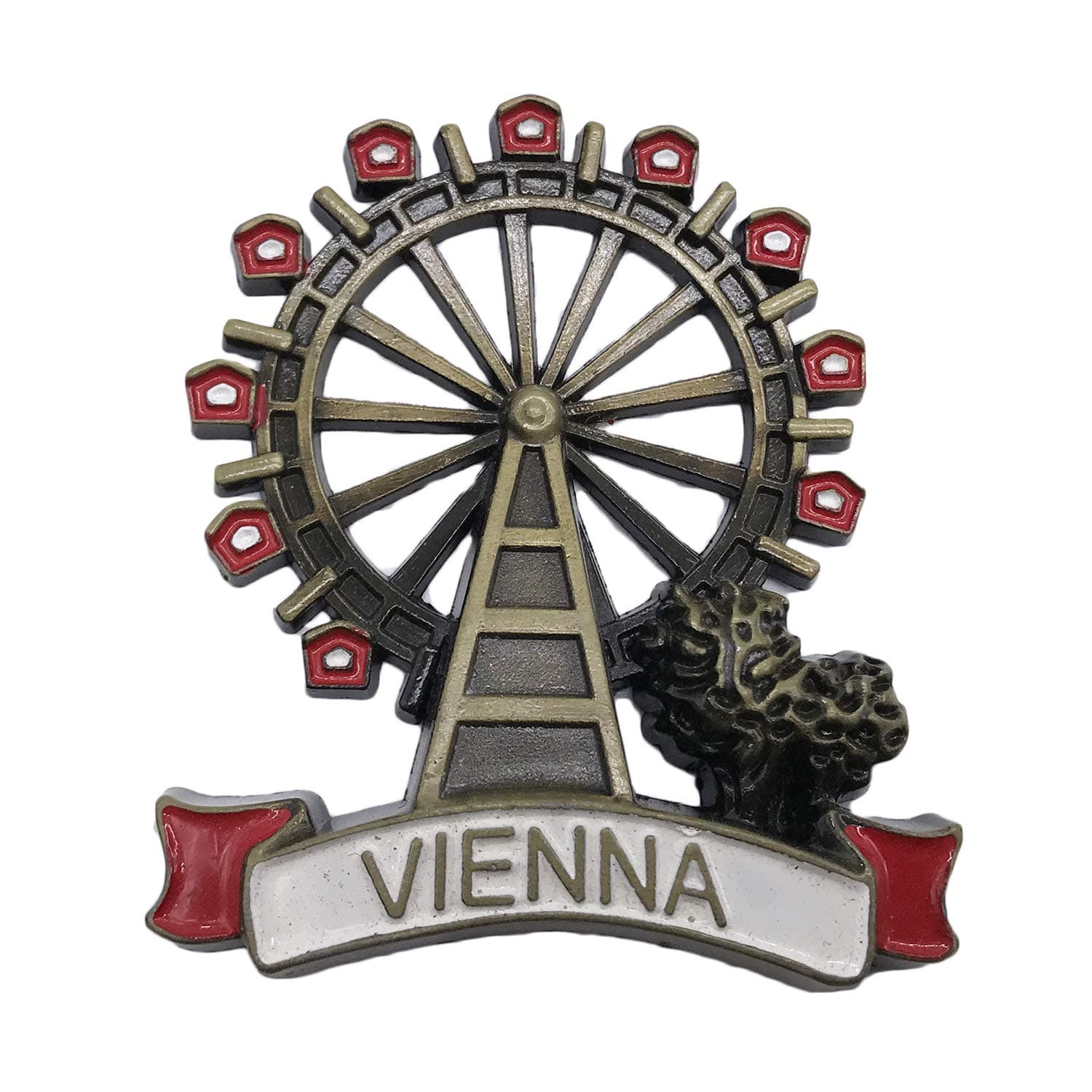 3D Austria Vienna Refrigerator Fridge Magnet Tourist Souvenirs Handmade Metal Craft Magnetic Stickers Home Kitchen Decoration Travel Gift