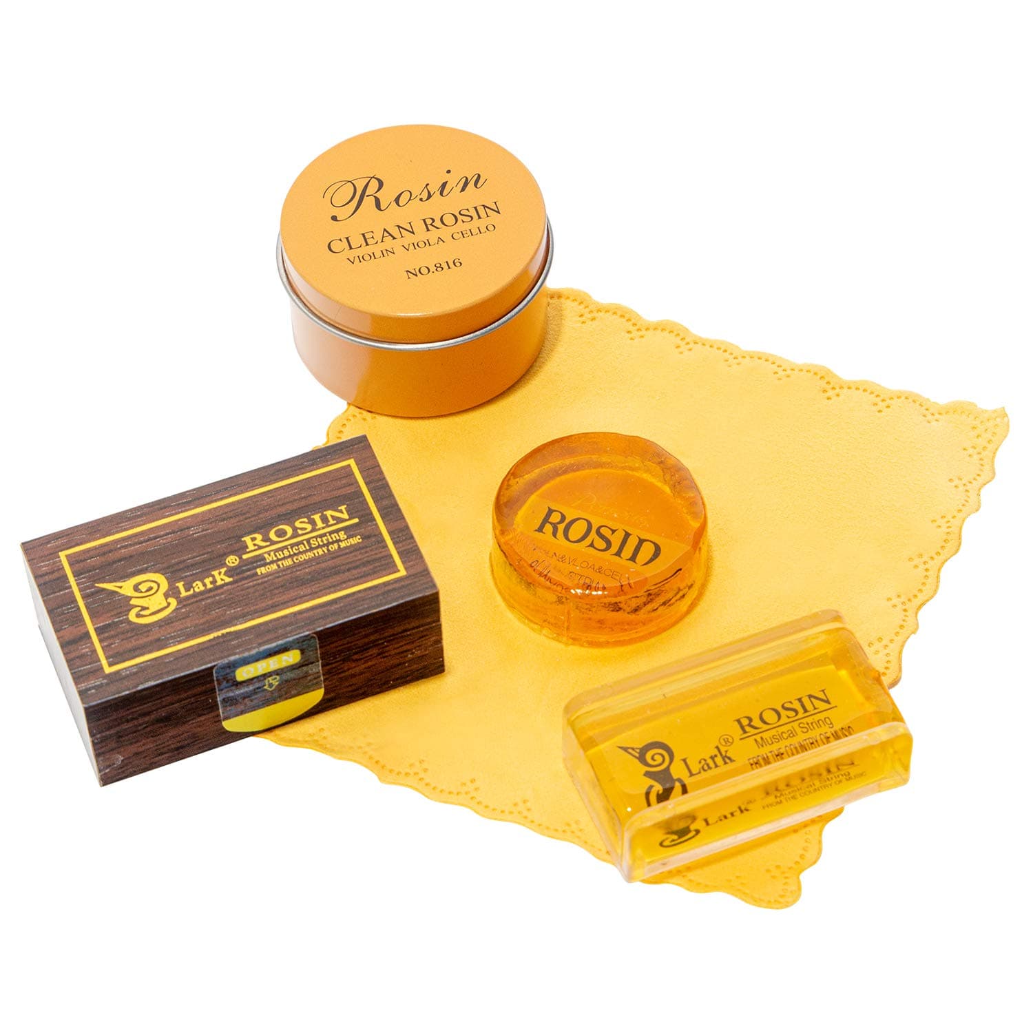 – Violin Rosin 2 Pack, Natural Rosin with Case, Light Low Dust Rosin for Violin Viola and Cello Bows