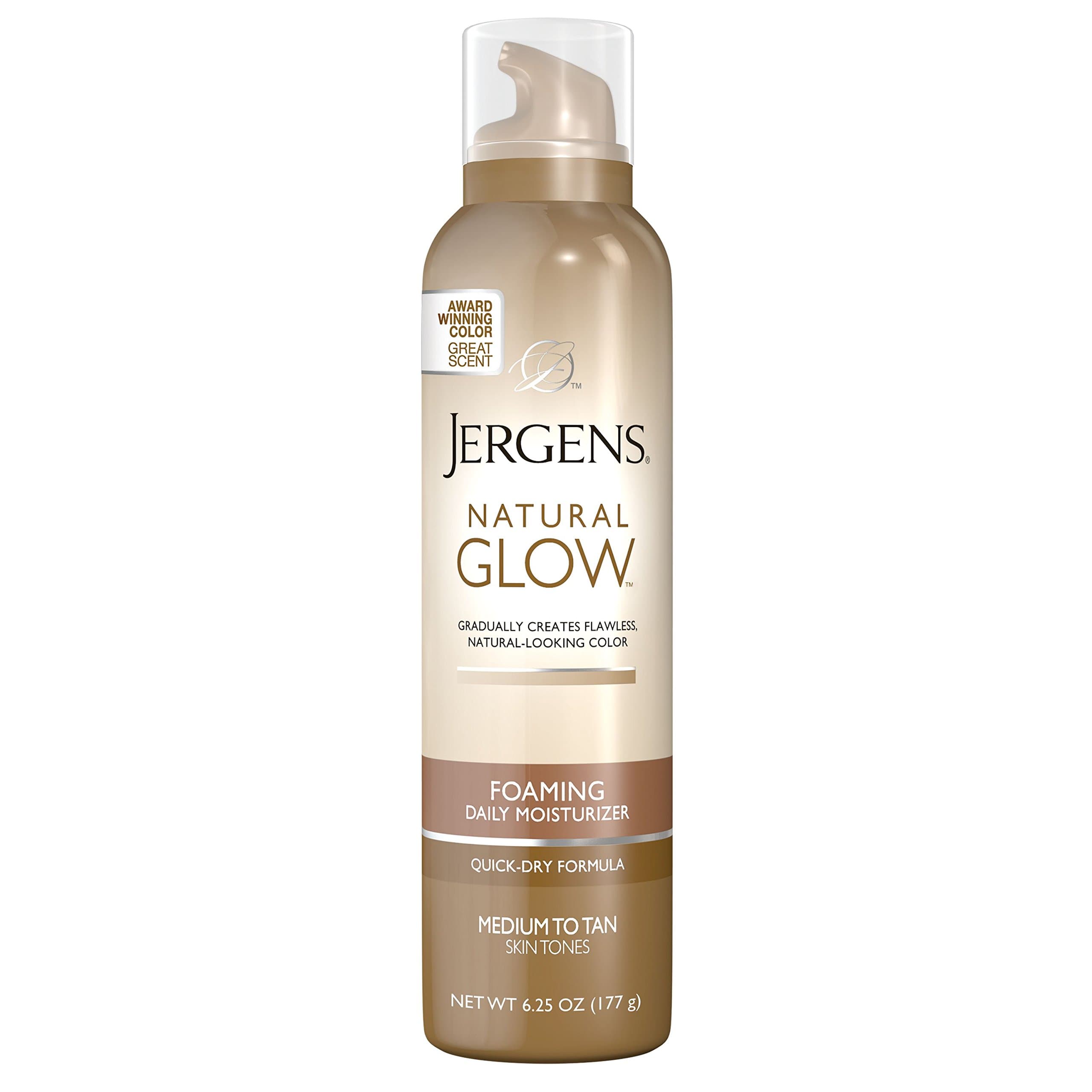 Jergens Natural Glow Foaming Daily Moisturizer for Body, Medium to Tan Skin Tones, 6.25 Ounces