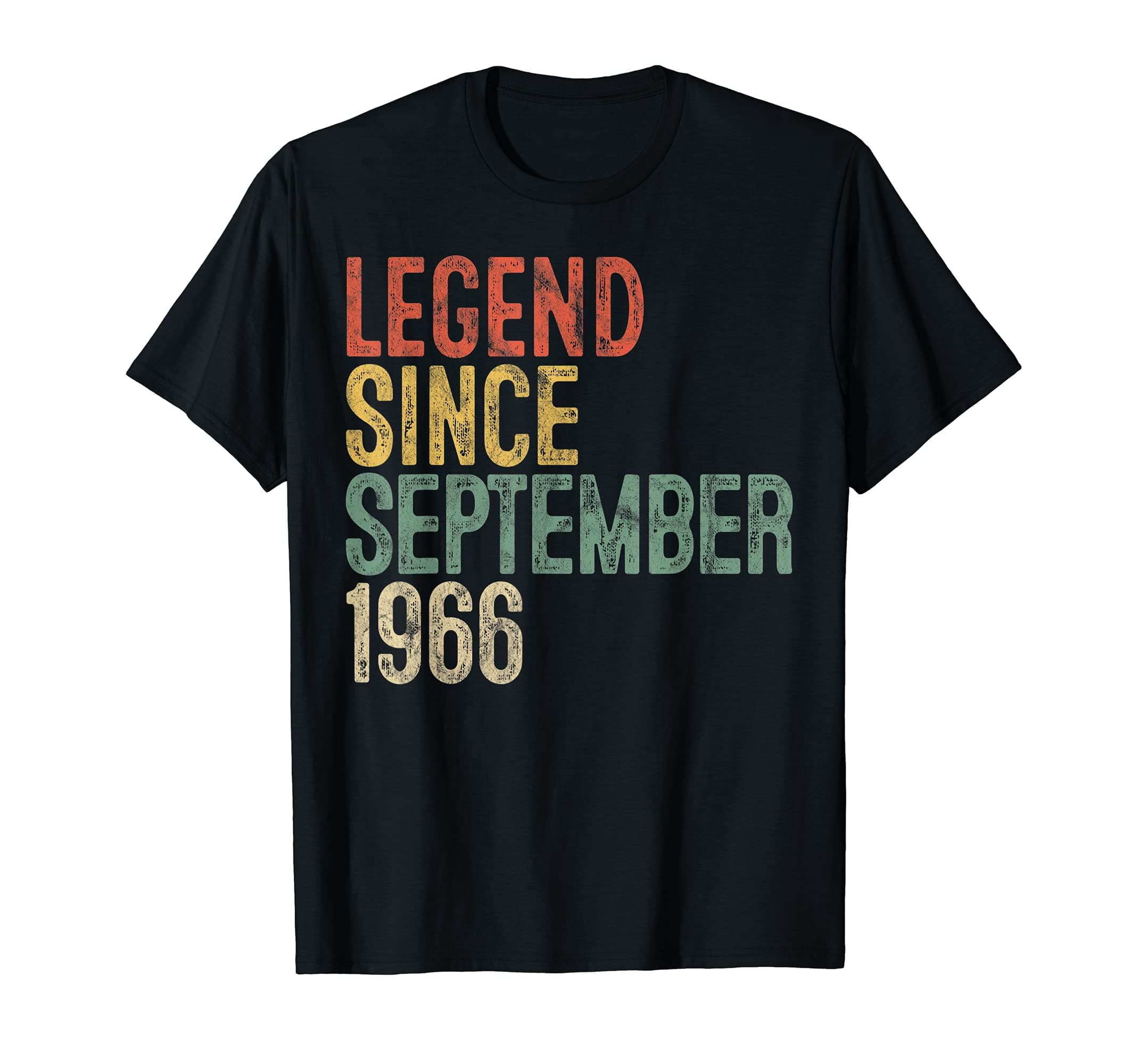 Fifty Fifth Bday 55 yrs old Gift Design StoreLegend Since September 1966 Men 55th Birthday 55 Year Old T-Shirt
