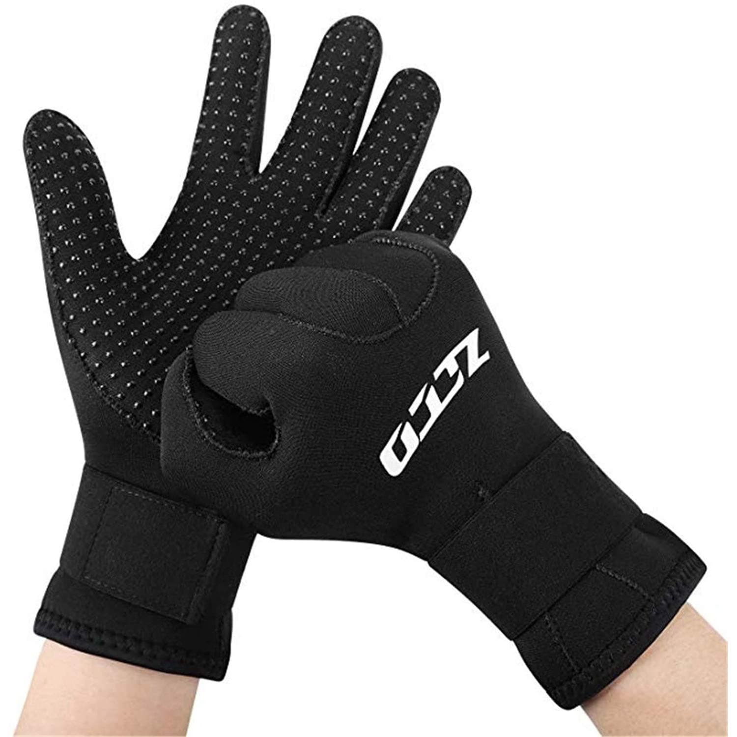 E-Qianw 3mm/5mm Neoprene Diving Gloves, Anti Slip Thermal Wetsuits Gloves for Snorkeling Swimming Surfing Sailing Kayaking Diving,5mm,M