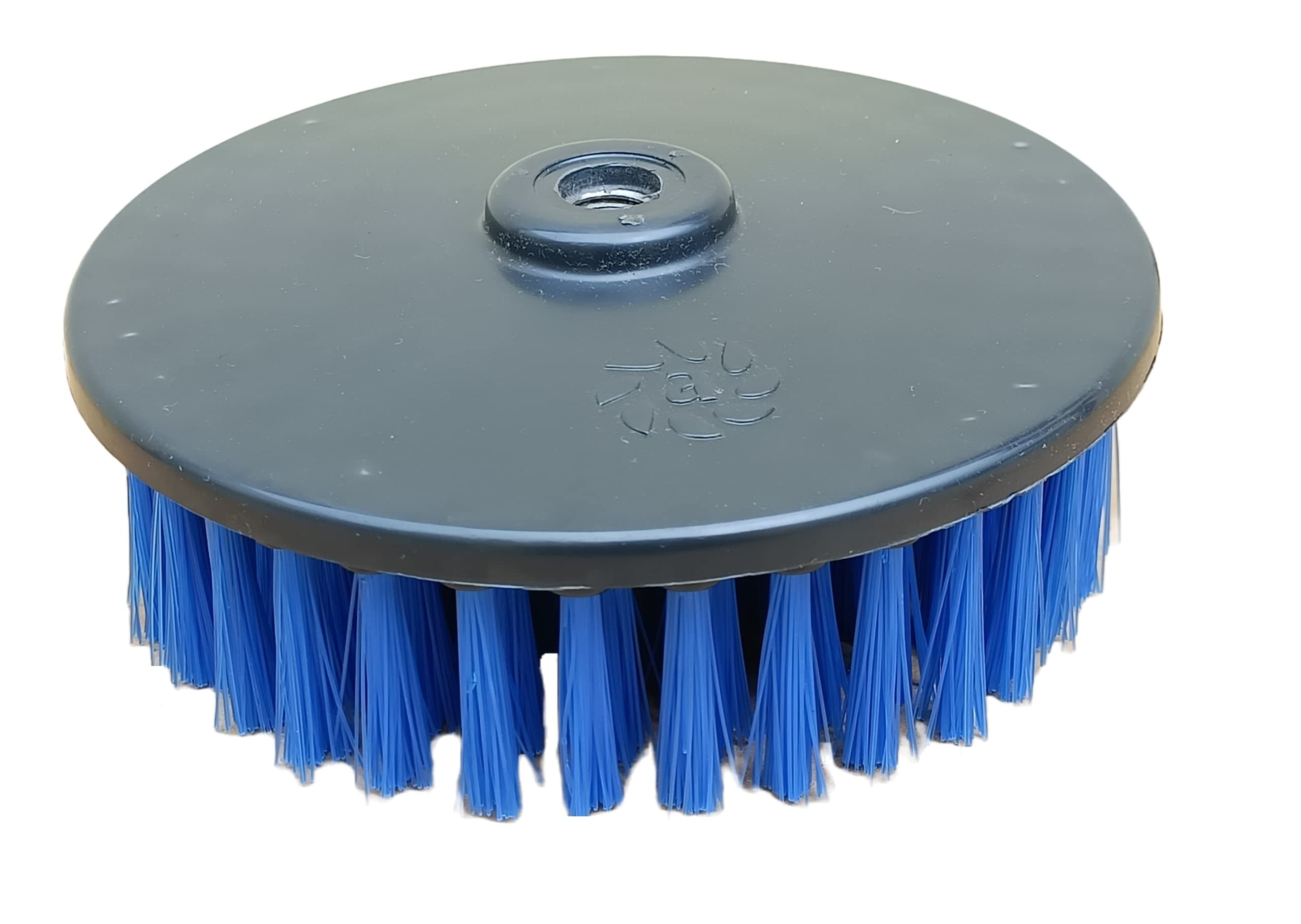 Cleaning Disc Pad for Polisher, Angle Grinder, Buffer with M14 (Brush 6.5 Inches Blue-Medium Hard) Ambikabrush