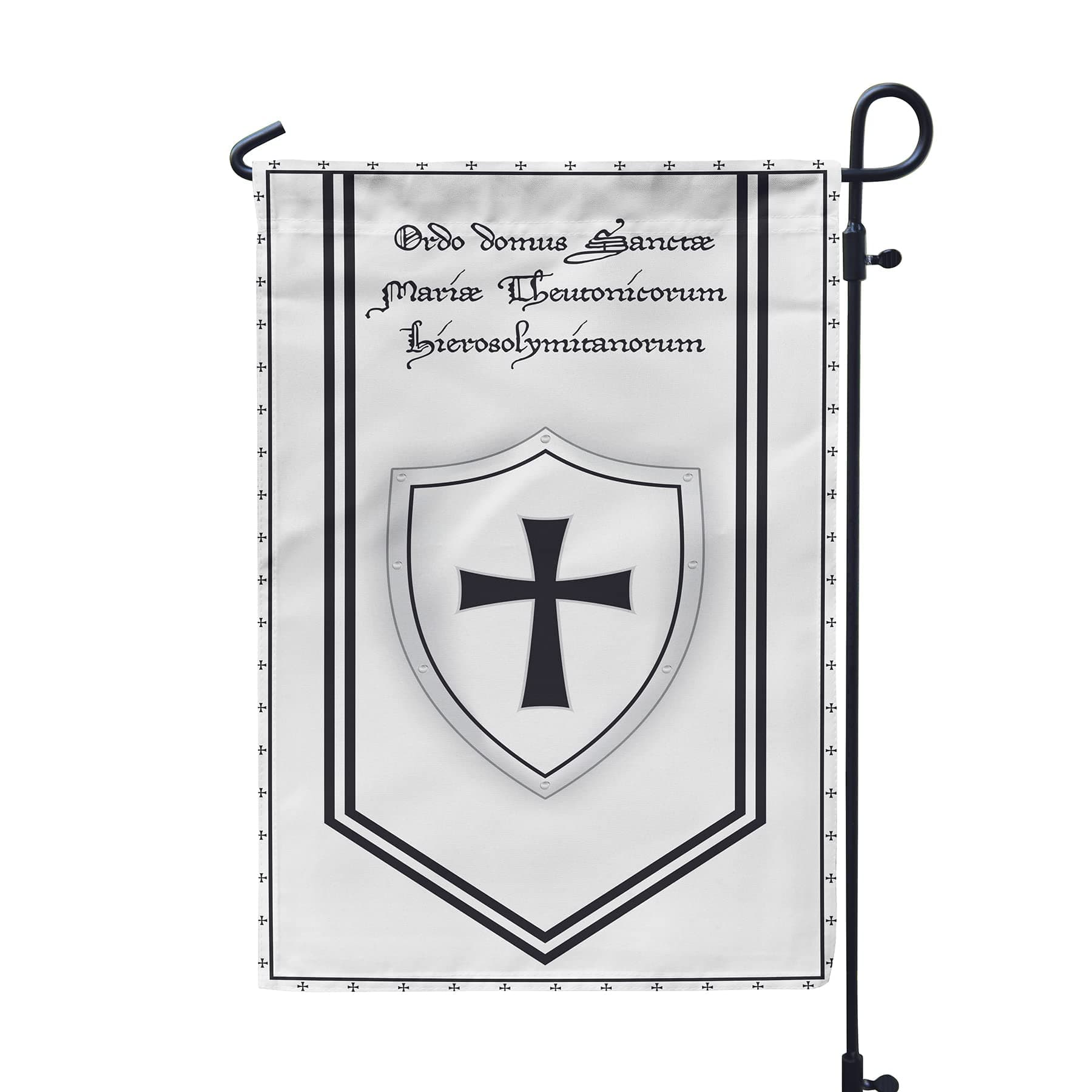 Order of the Holy Sepulchre of Jerusalem Cross 12x19 Inches Double Sided Garden Flag (ORDER OF THE HOLY SEPULCHRE OF JERUSALEM CROSS)