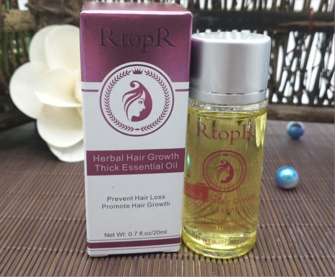 RtopR Herbal Hair Growth Thick Essential Oil 20ml hair Loss Prevention Oil
