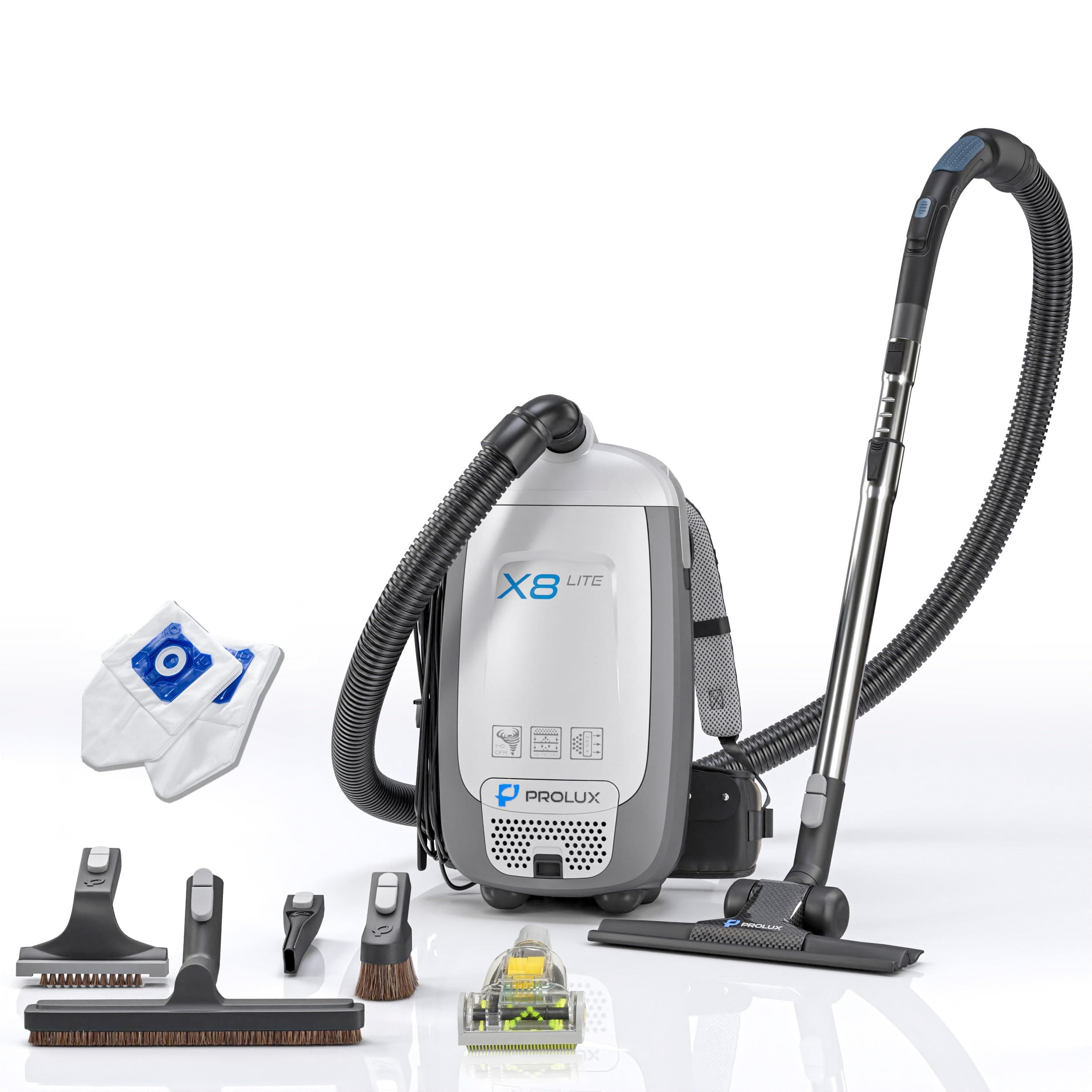 X8 Lite Backpack Canister Vacuum â Lightweight HEPA Filtration for Multi-Surface Cleaning