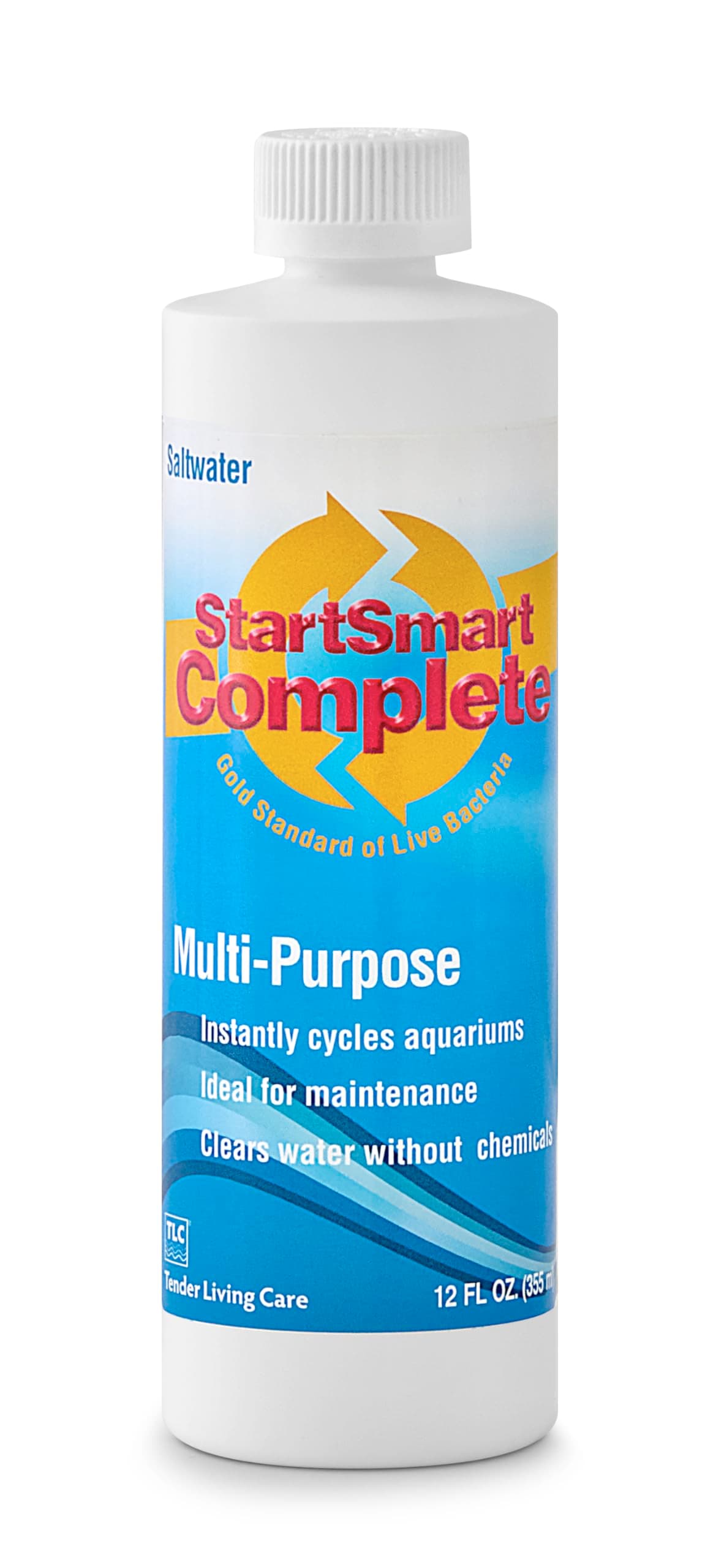 - TLC Products StartSmart Complete Saltwater Aquarium Cycle Starter & Beneficial Nitrifiers, Supports Clear Water & Biofiltration, Reduces Excess Sludge, 12 oz (354 ml)